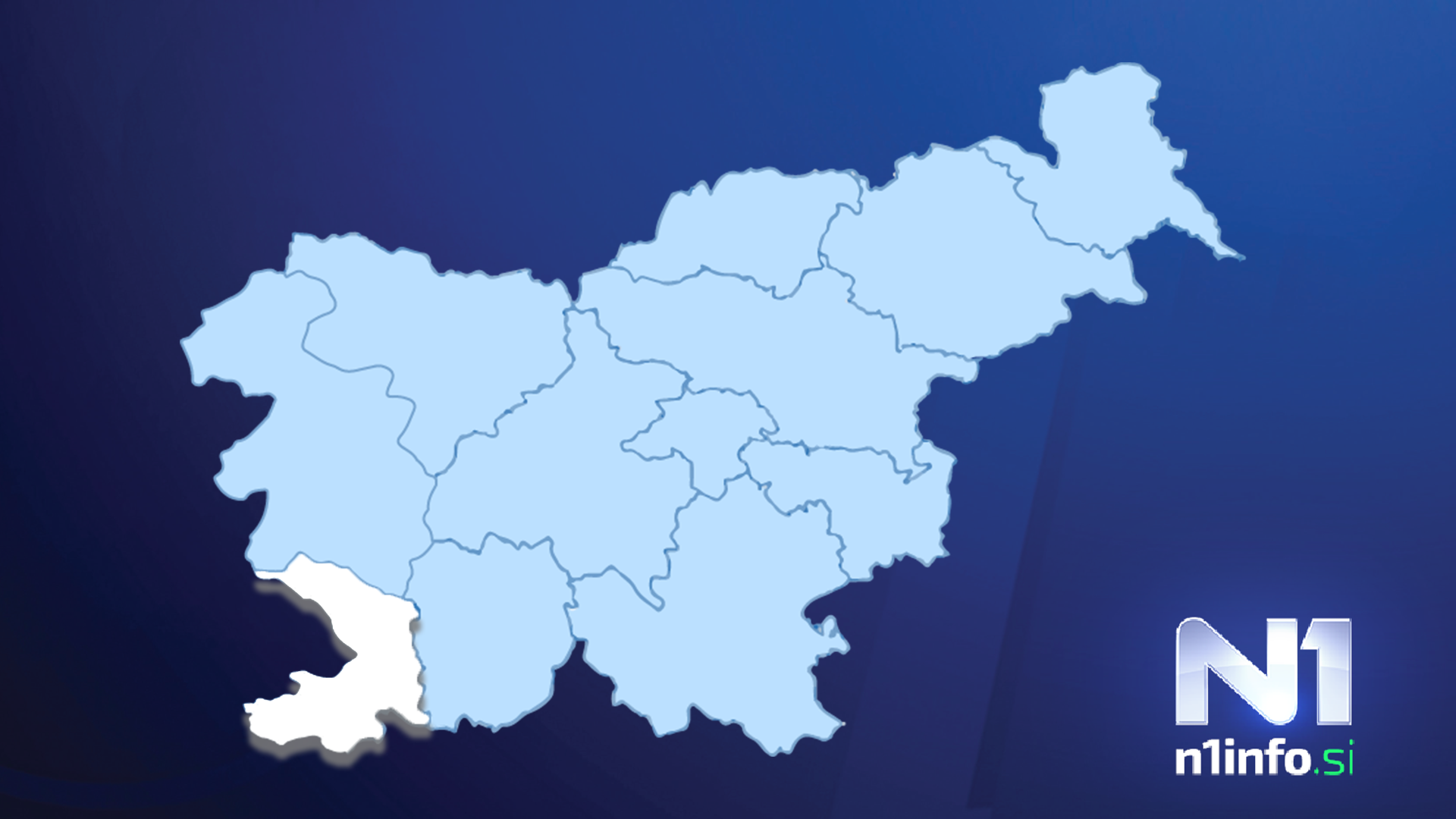 Obalno-kraška regija, zemljevid