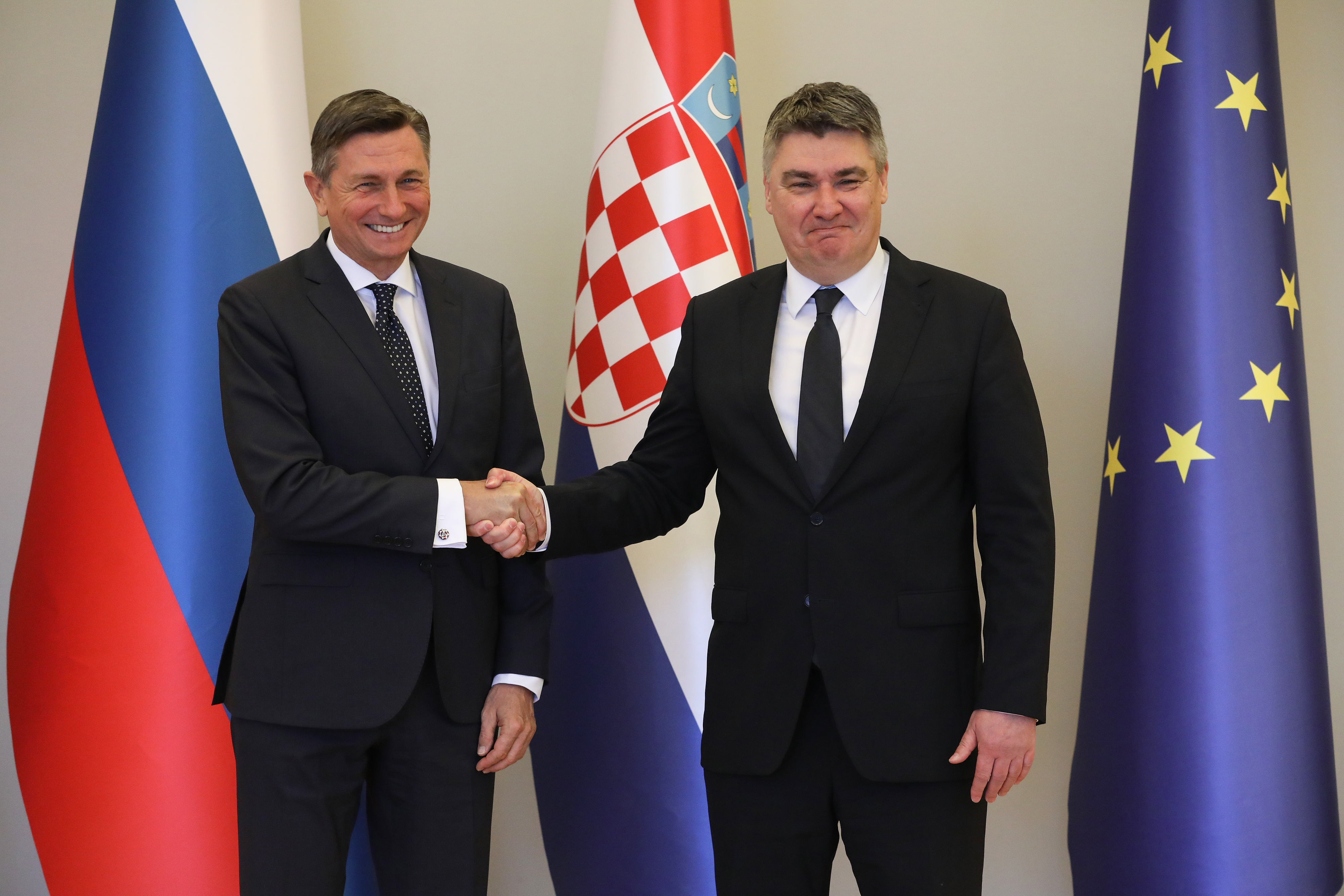 Borut Pahor, Zoran Milanovič, obisk