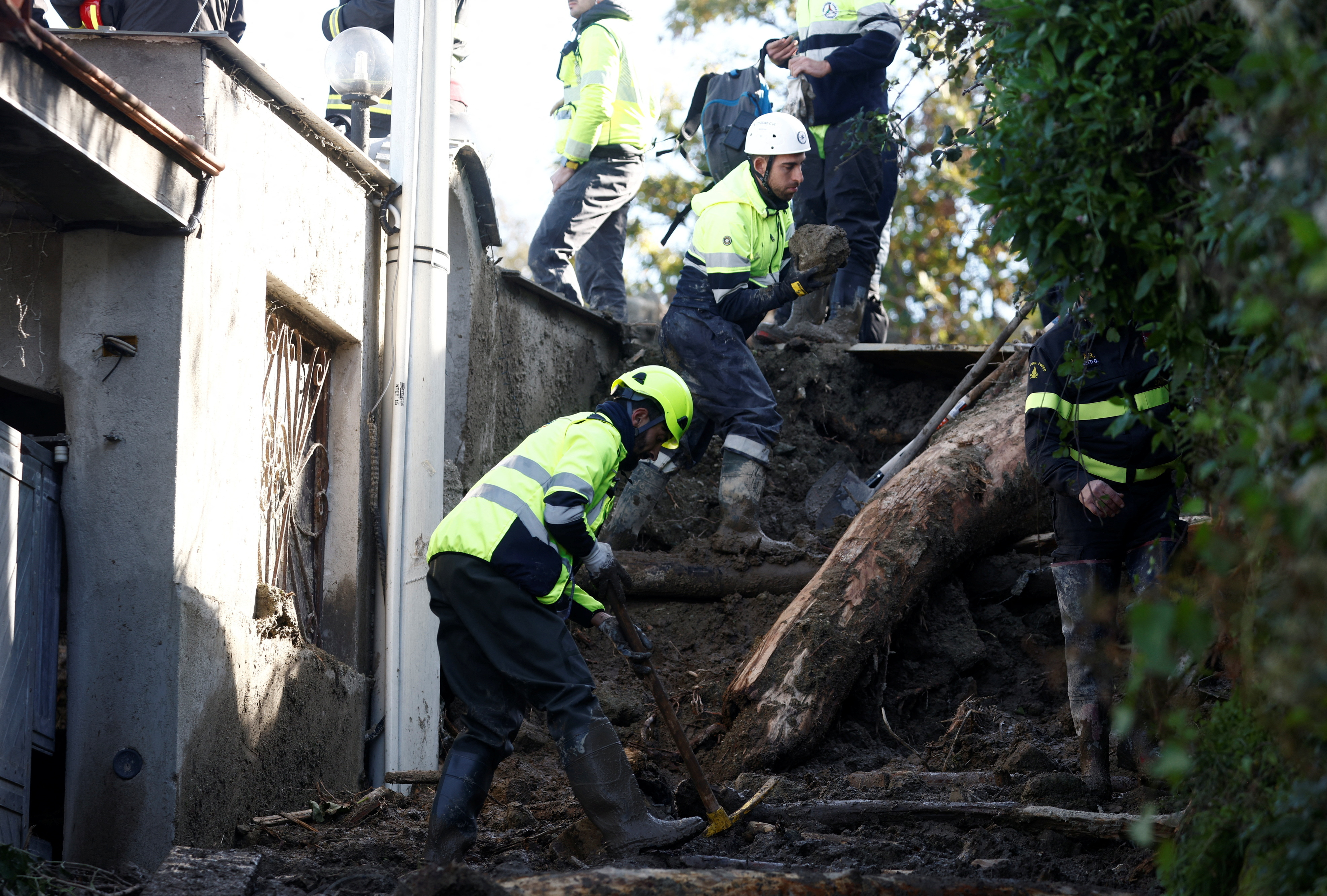 Italija, Ischia, zemeljski plaz