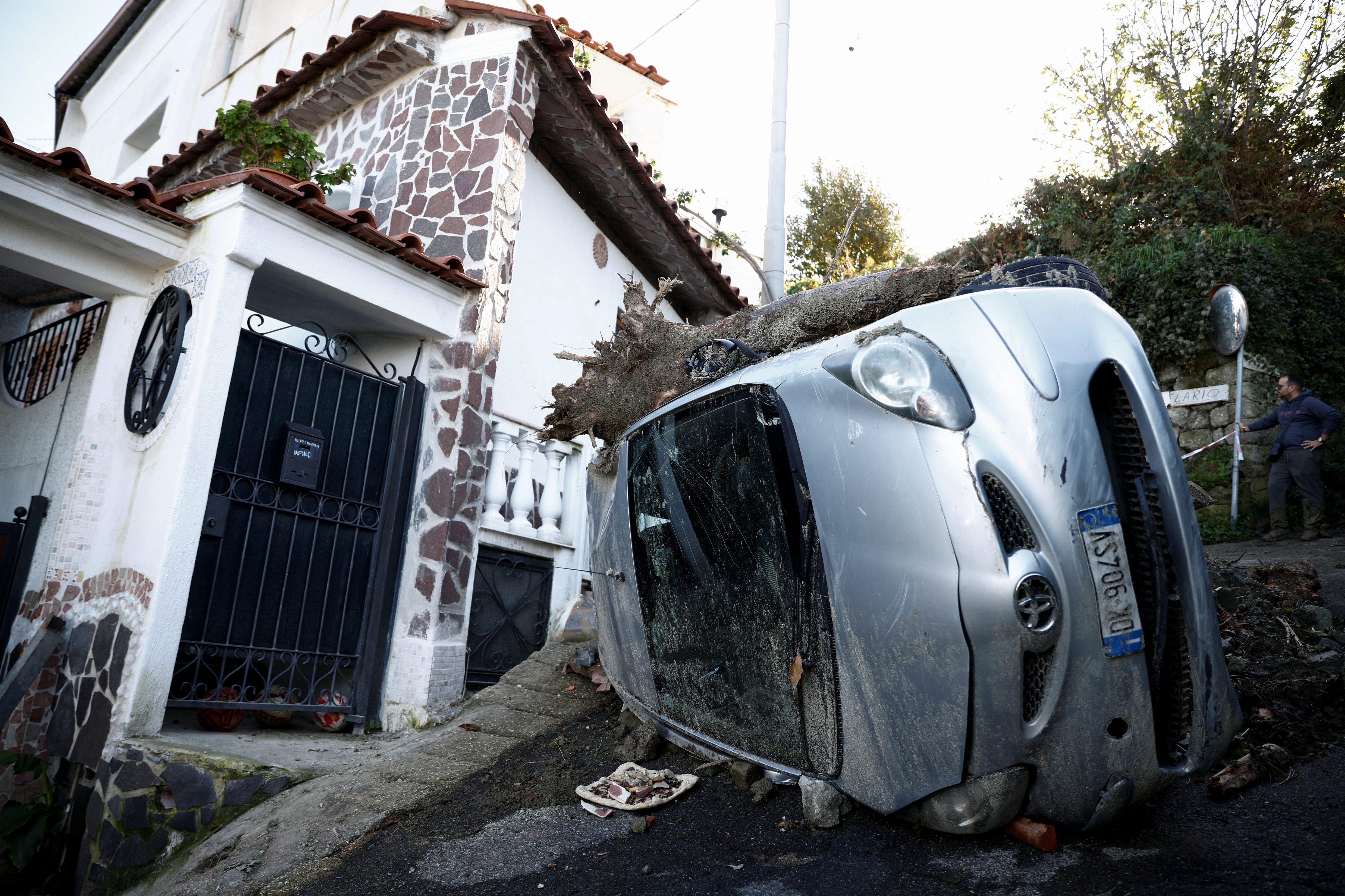 Italija, Ischia, zemeljski plaz