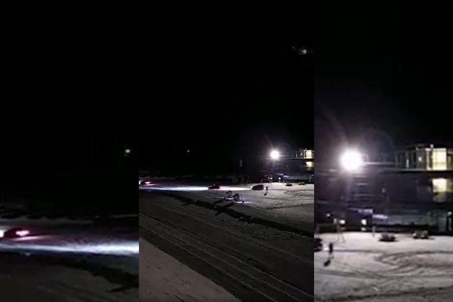 Vožnja po tekaškem stadionu v Planici