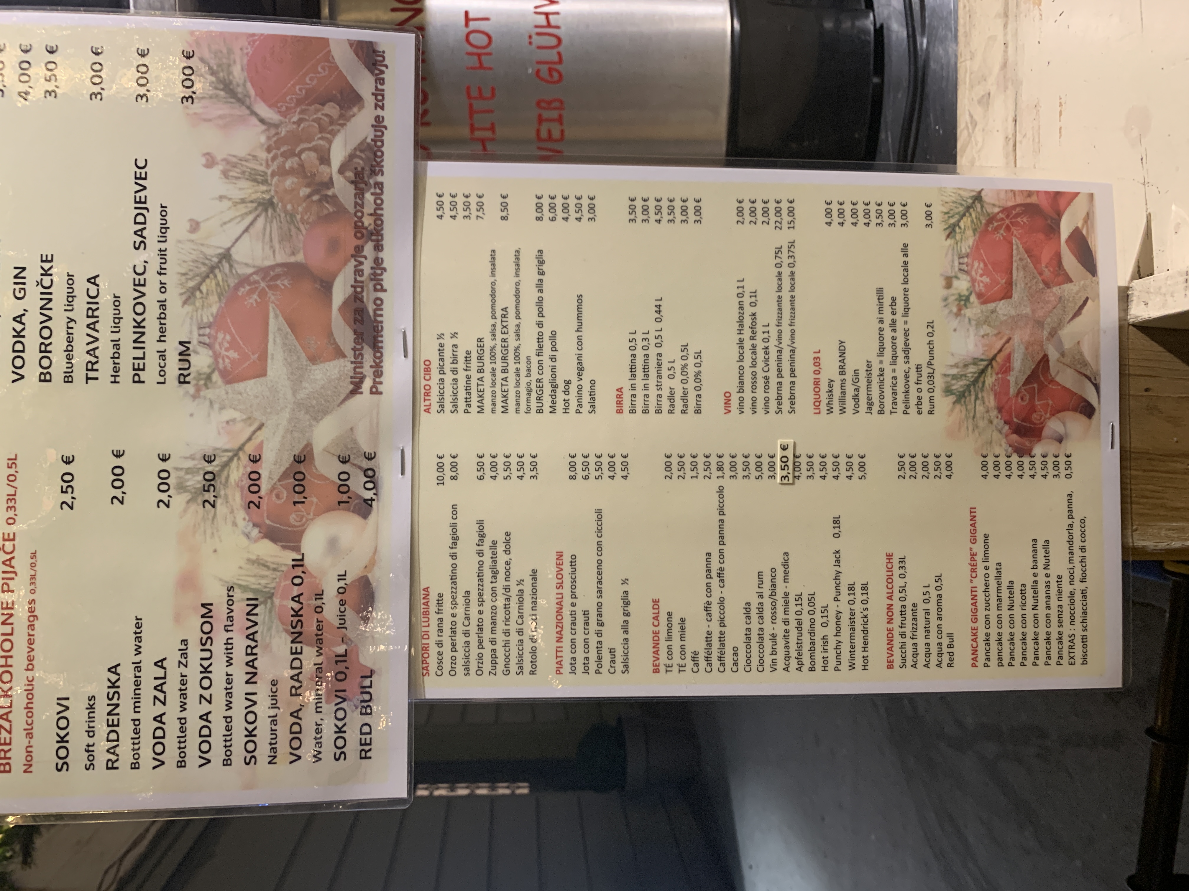 Božična stojnica cenik