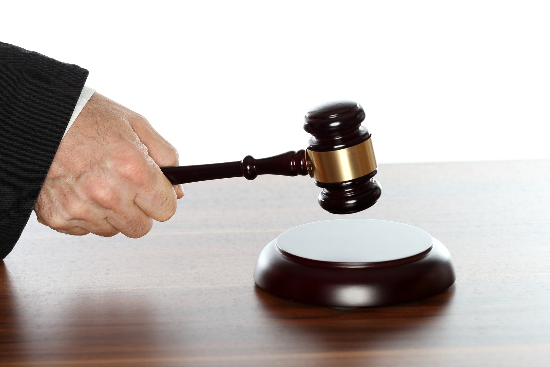 Court ruling with hammer