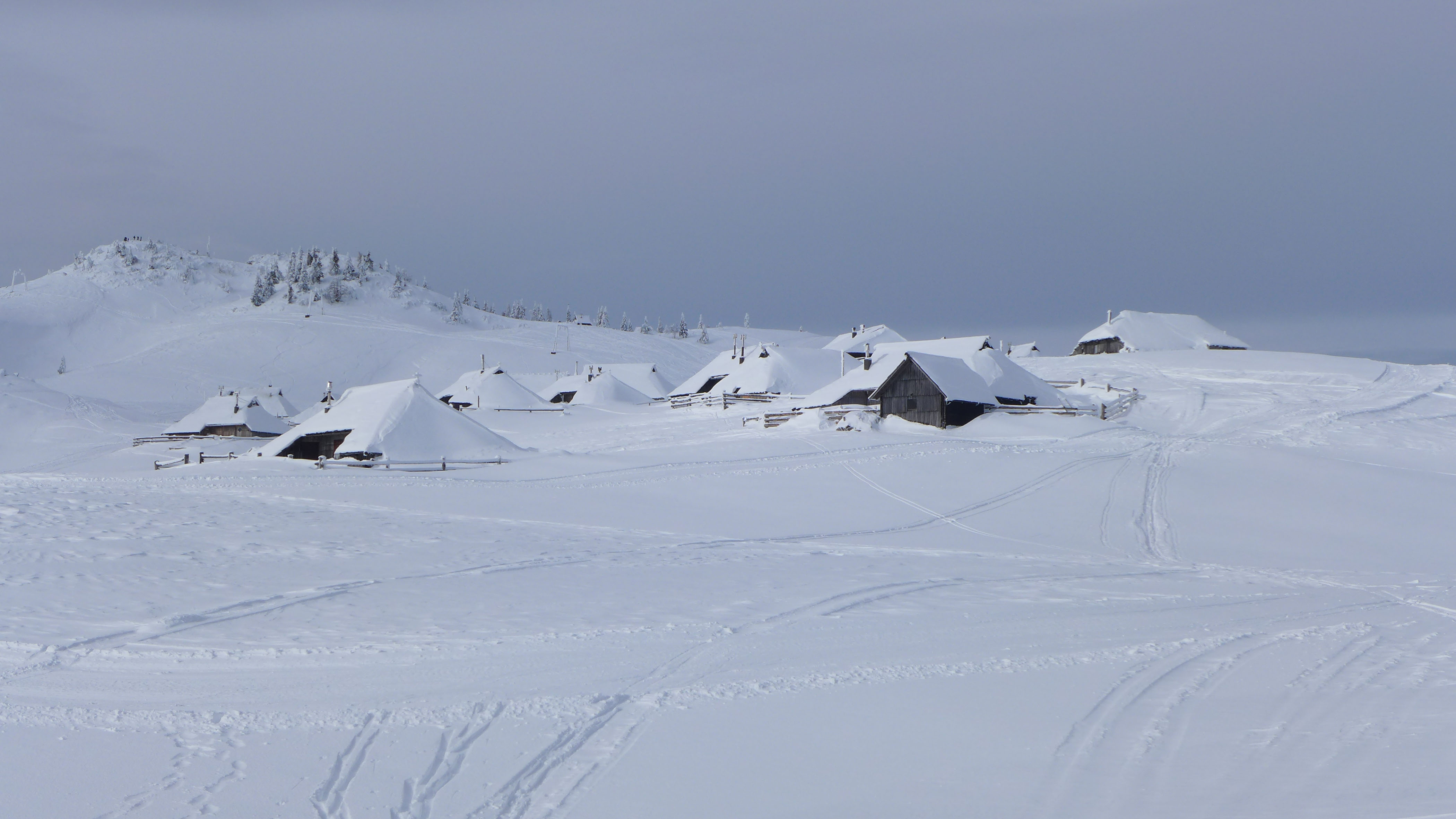 velika planina, zima, sneg