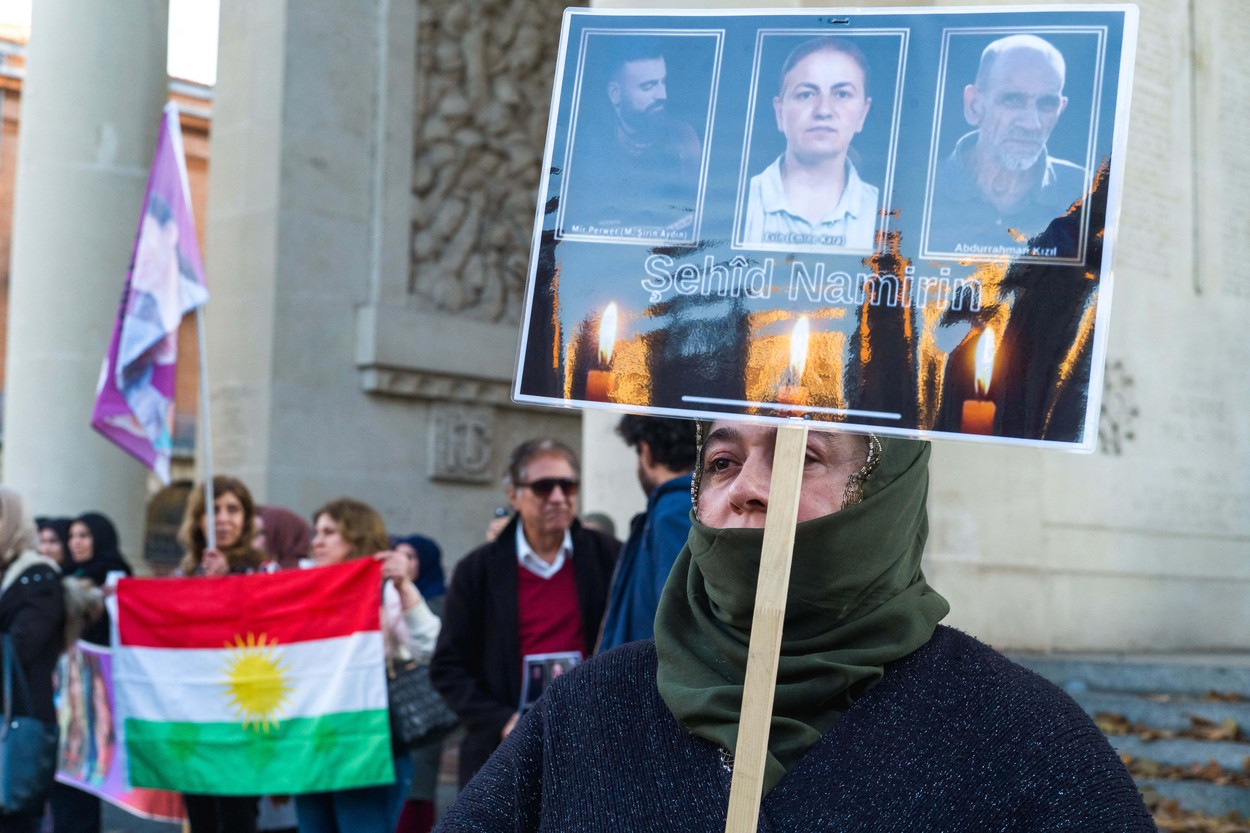Protest against the aggression of Kurdish Cultural Center - Toulouse, France - 25 Dec 2022