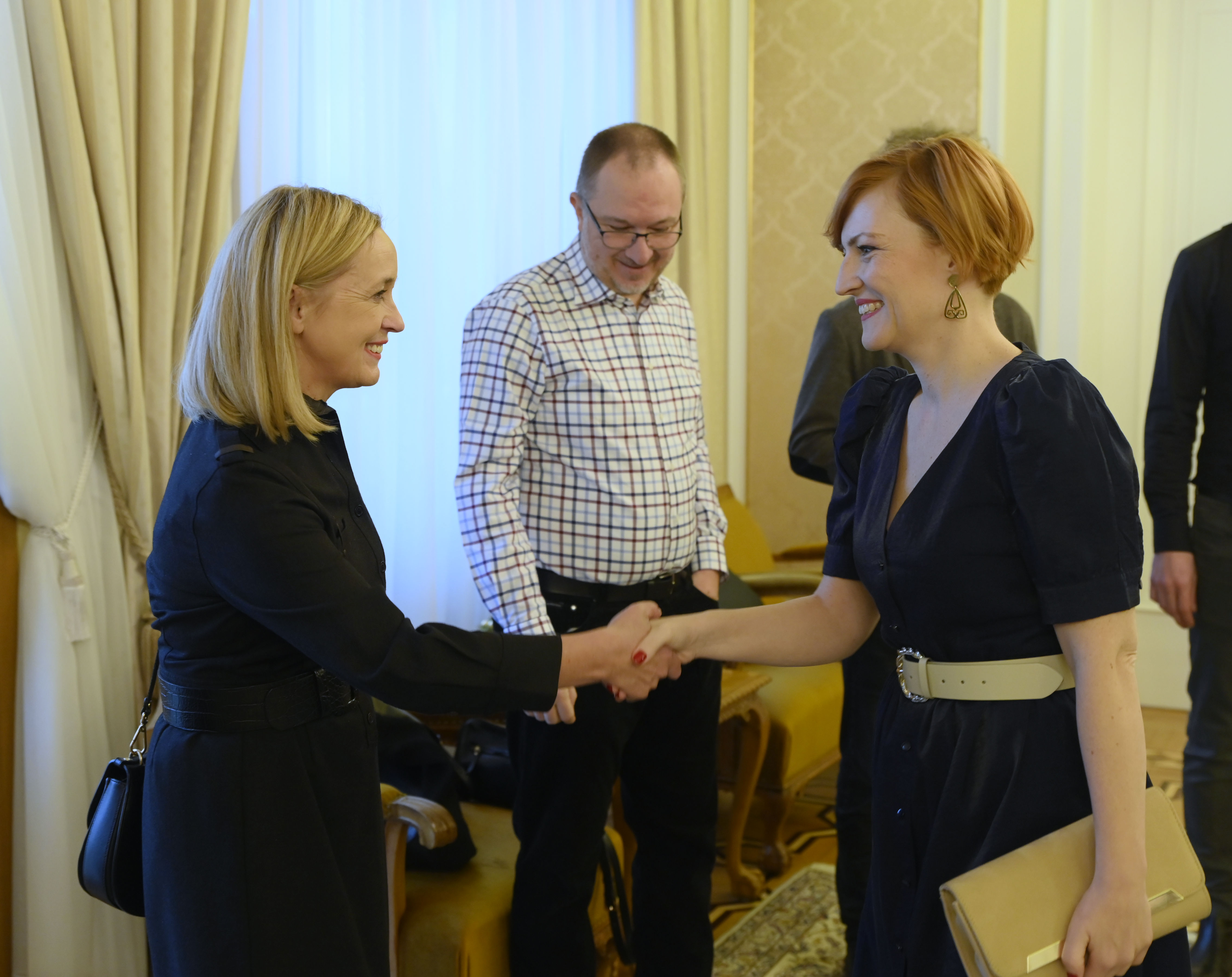 Predstavniki Slovenskega filmskega centra in ustvarjalci filmov Babičino seksualno življenje in Telesce