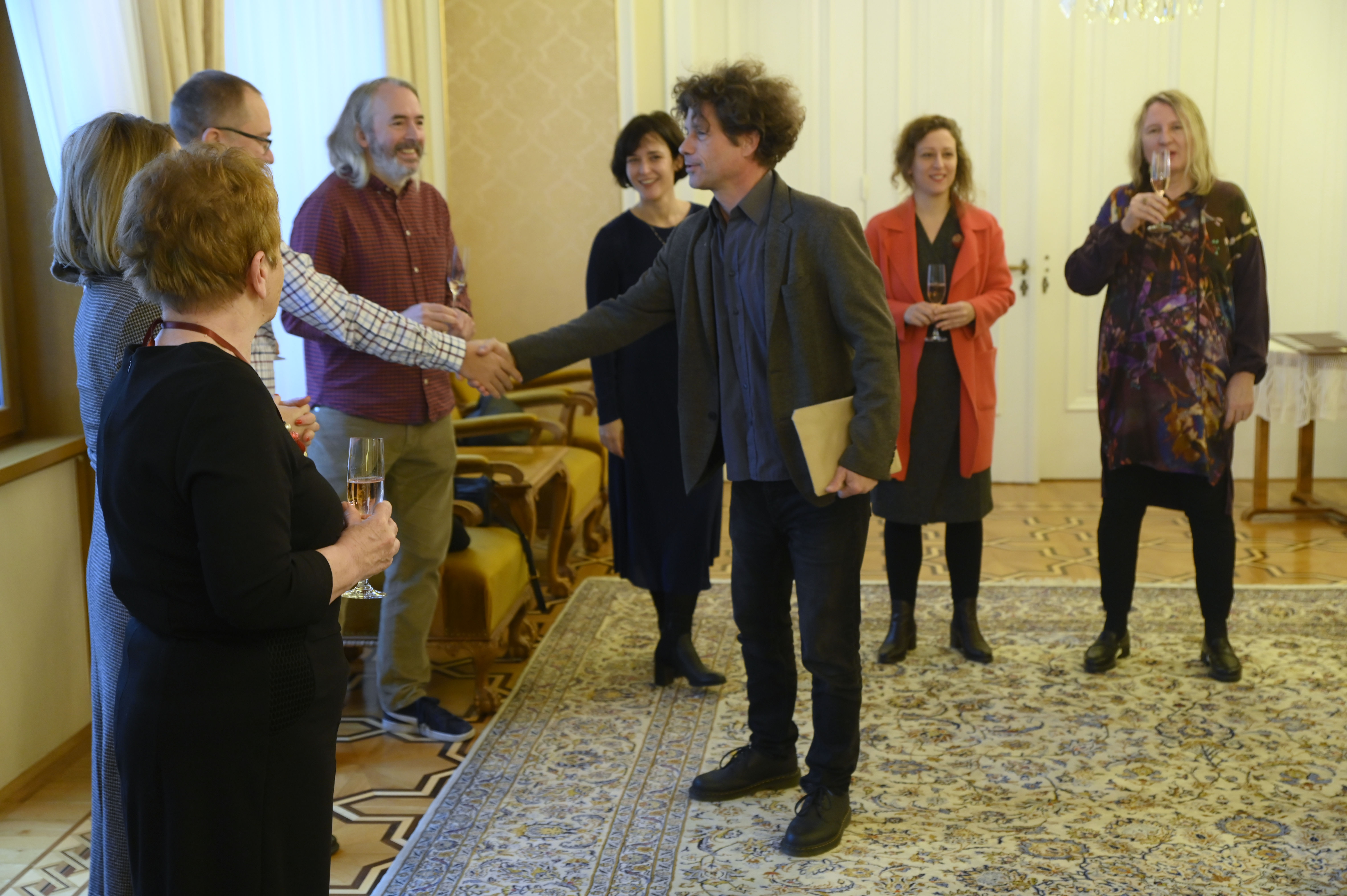 Predstavniki Slovenskega filmskega centra in ustvarjalci filmov Babičino seksualno življenje in Telesce