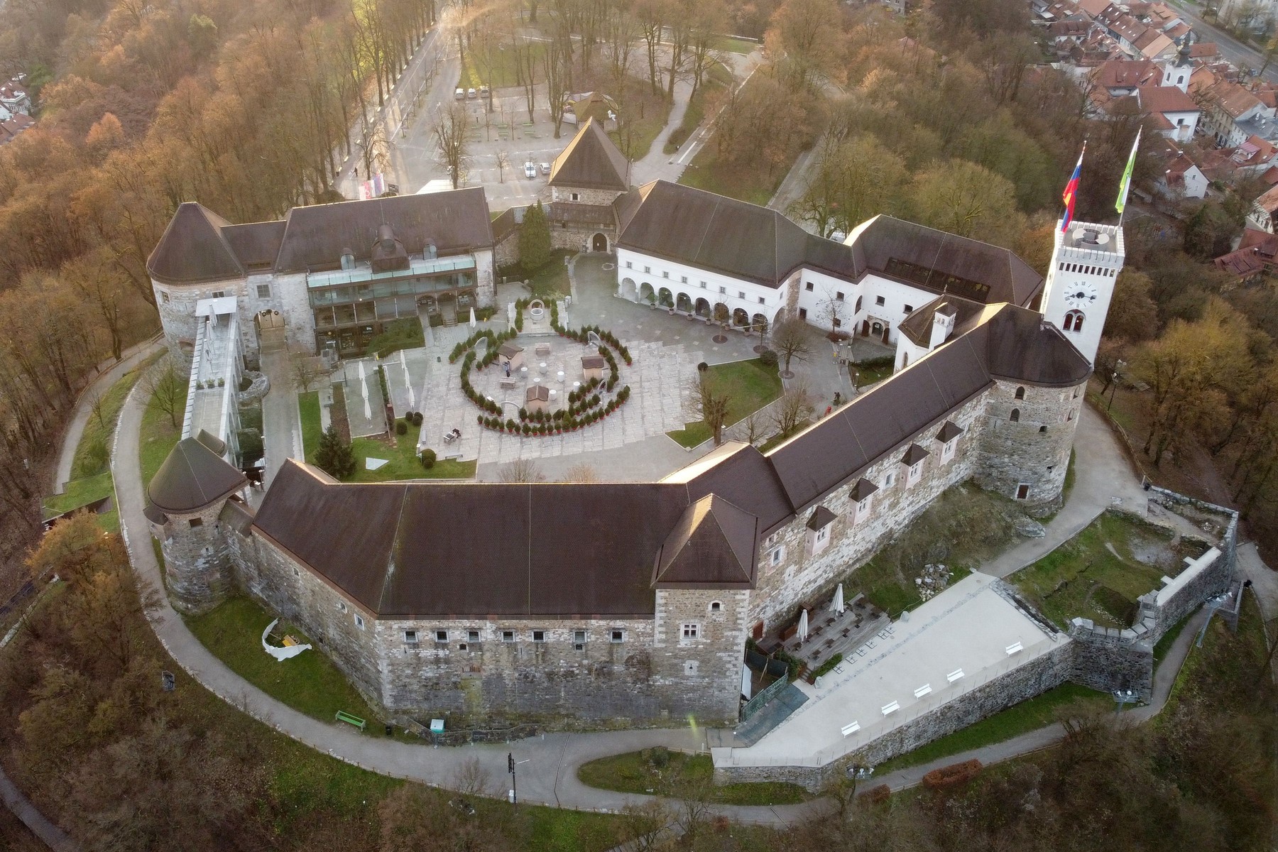 Ljubljana, ljubljanski grad, vreme, jesen, zima