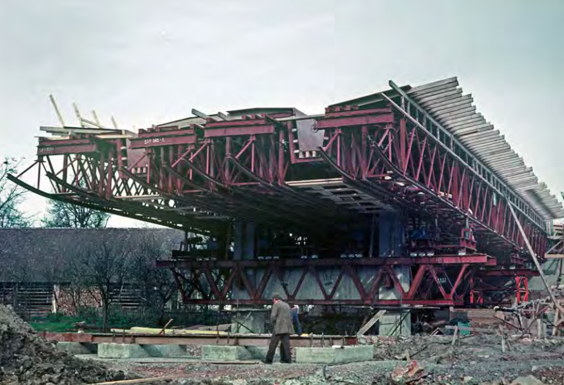 neznan, vir: arhiv DARS d. d | Opažna konstrukcija Hünnebeck na viaduktu Verd.