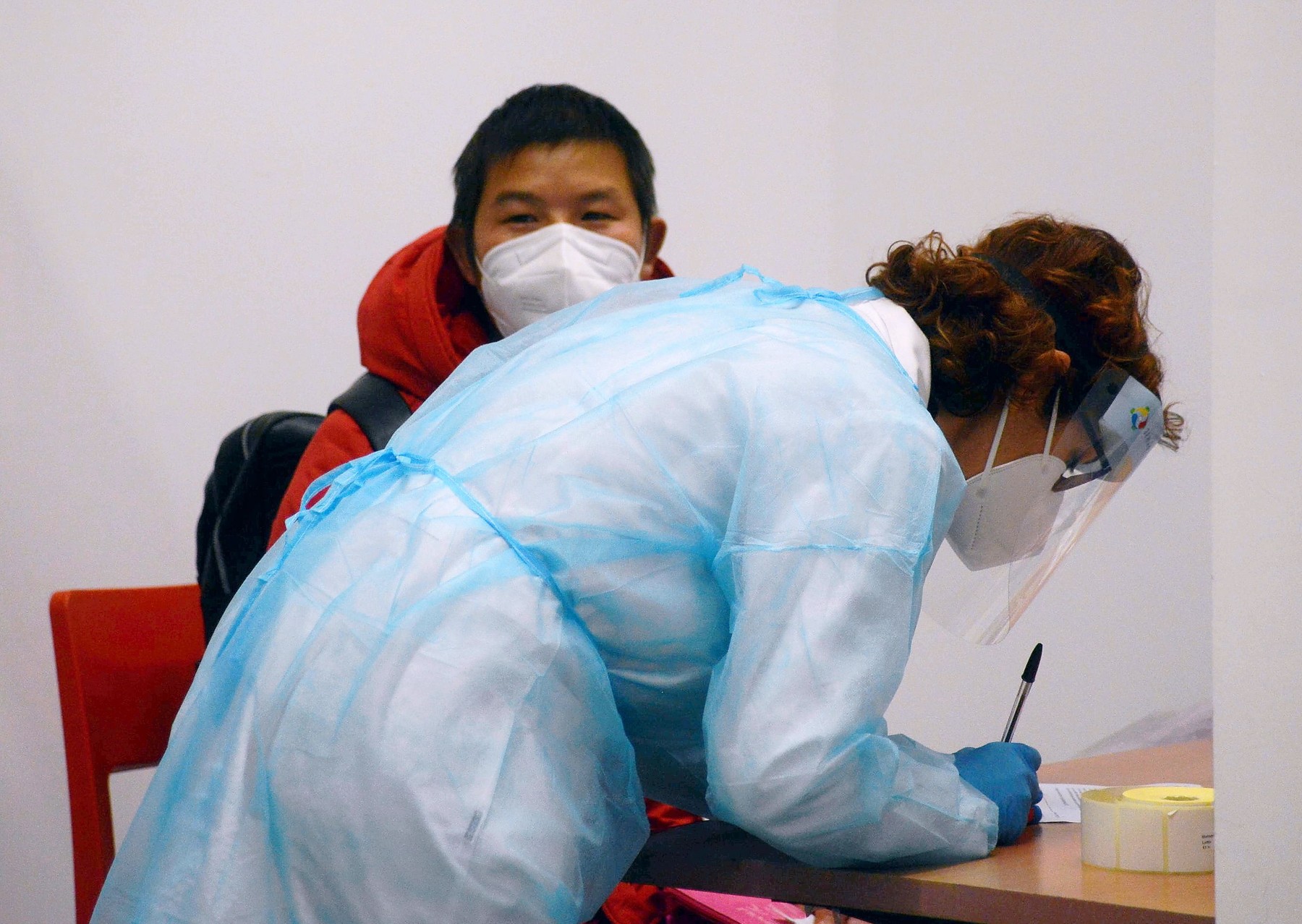 Mandatory Covid-19 testing for arrivals from China, Milan Airport, Italy - 29 Dec 2022