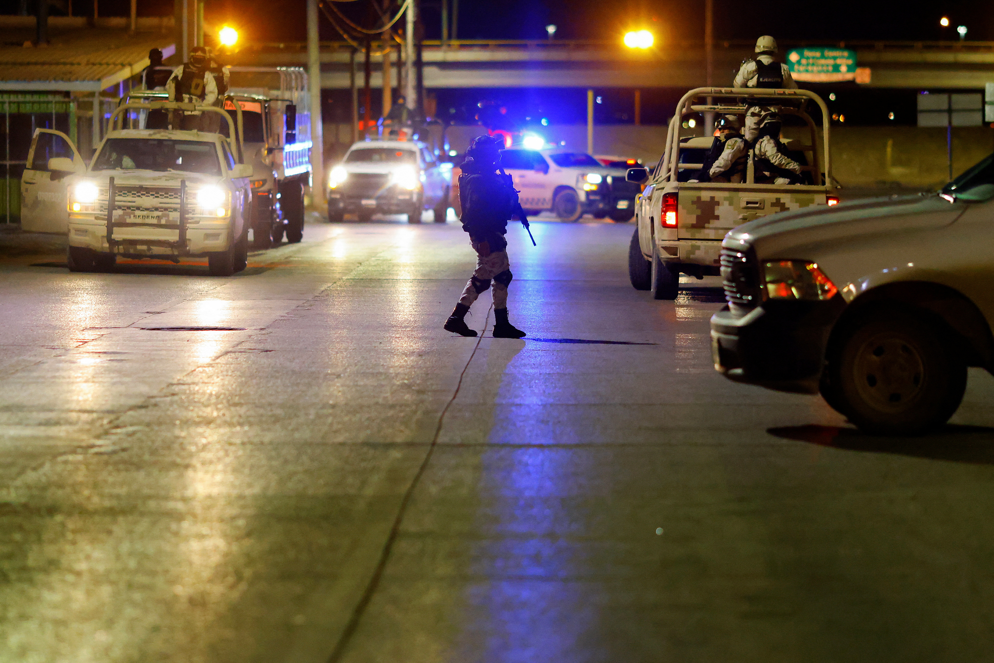 Unknown assailants attacked police officers from AEI, in Ciudad Juarez