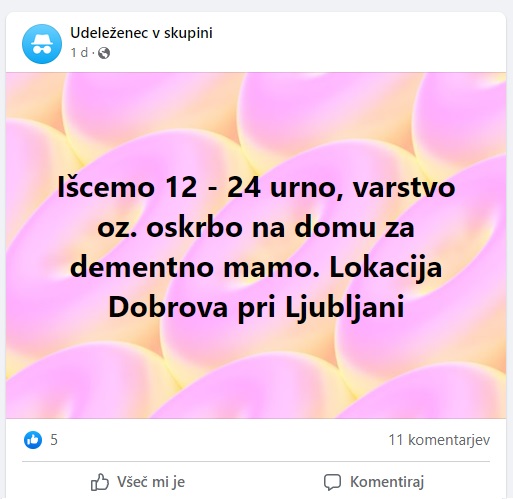 nega, starejši, oglas