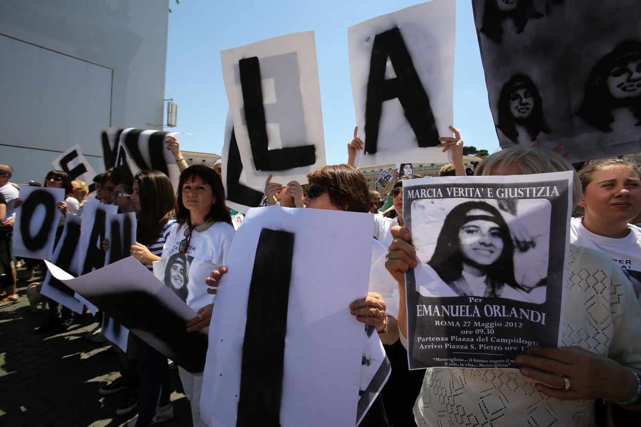 City of Vatican, Italy. A demonstration in support of Emanuela Orlandi at St Peter's Square.