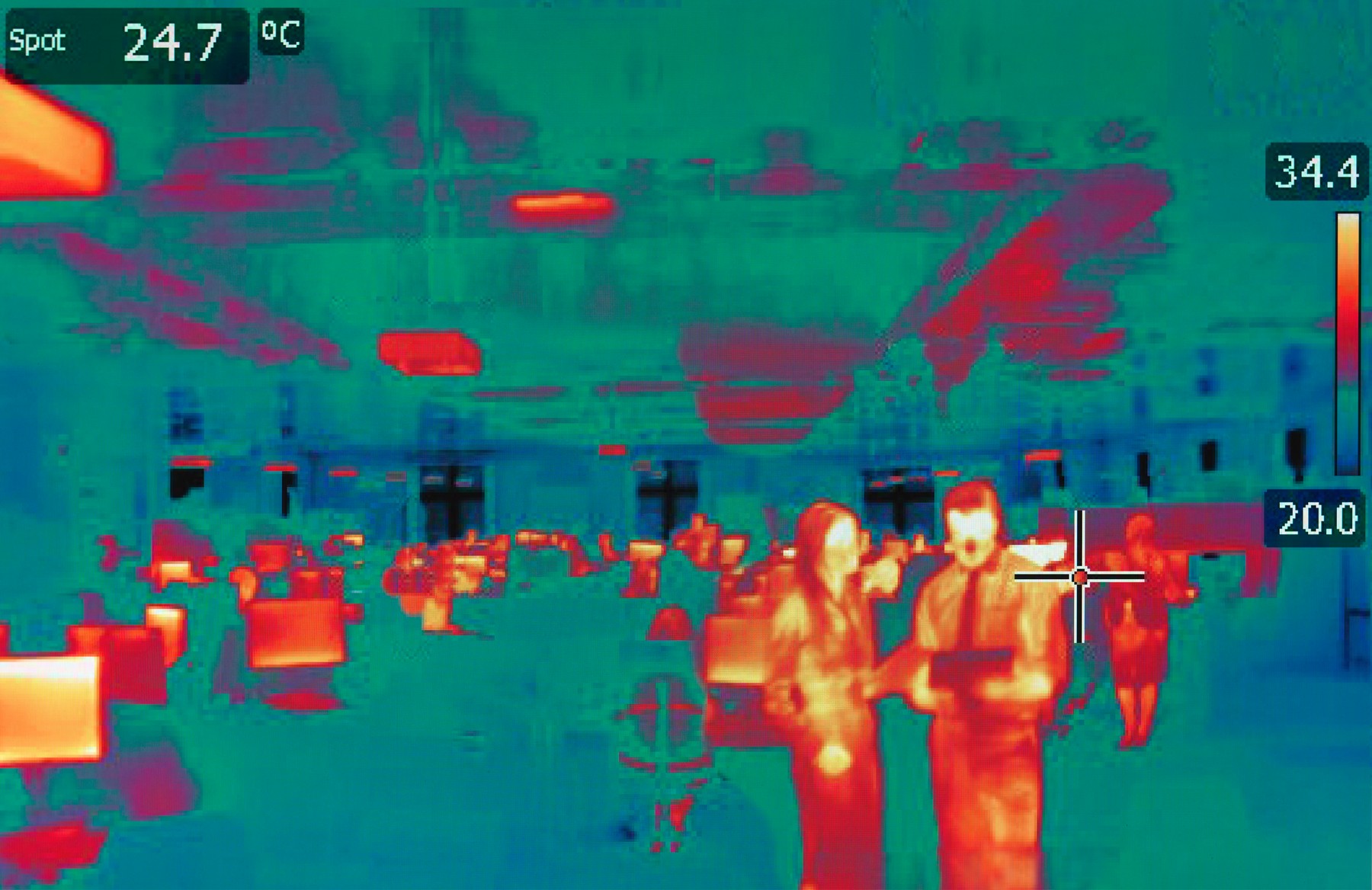 Toplona kamera, ljudje