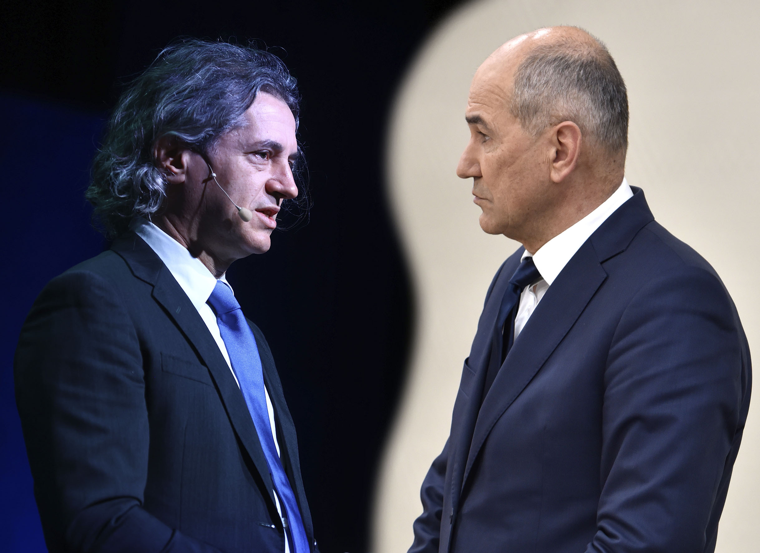 Robert Golob in Janez Janša