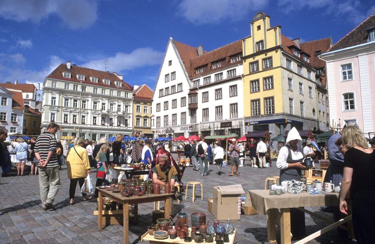 Through the summer months there is a splendid costumed Crafts market in the square of Tallinn old town