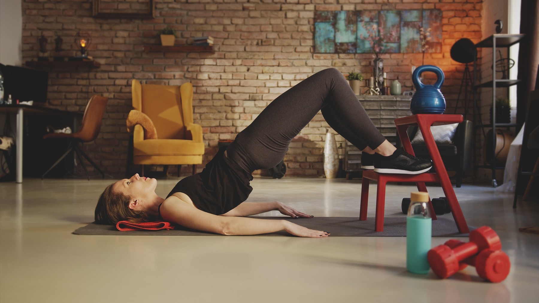 ženska, vadba, pripomočki