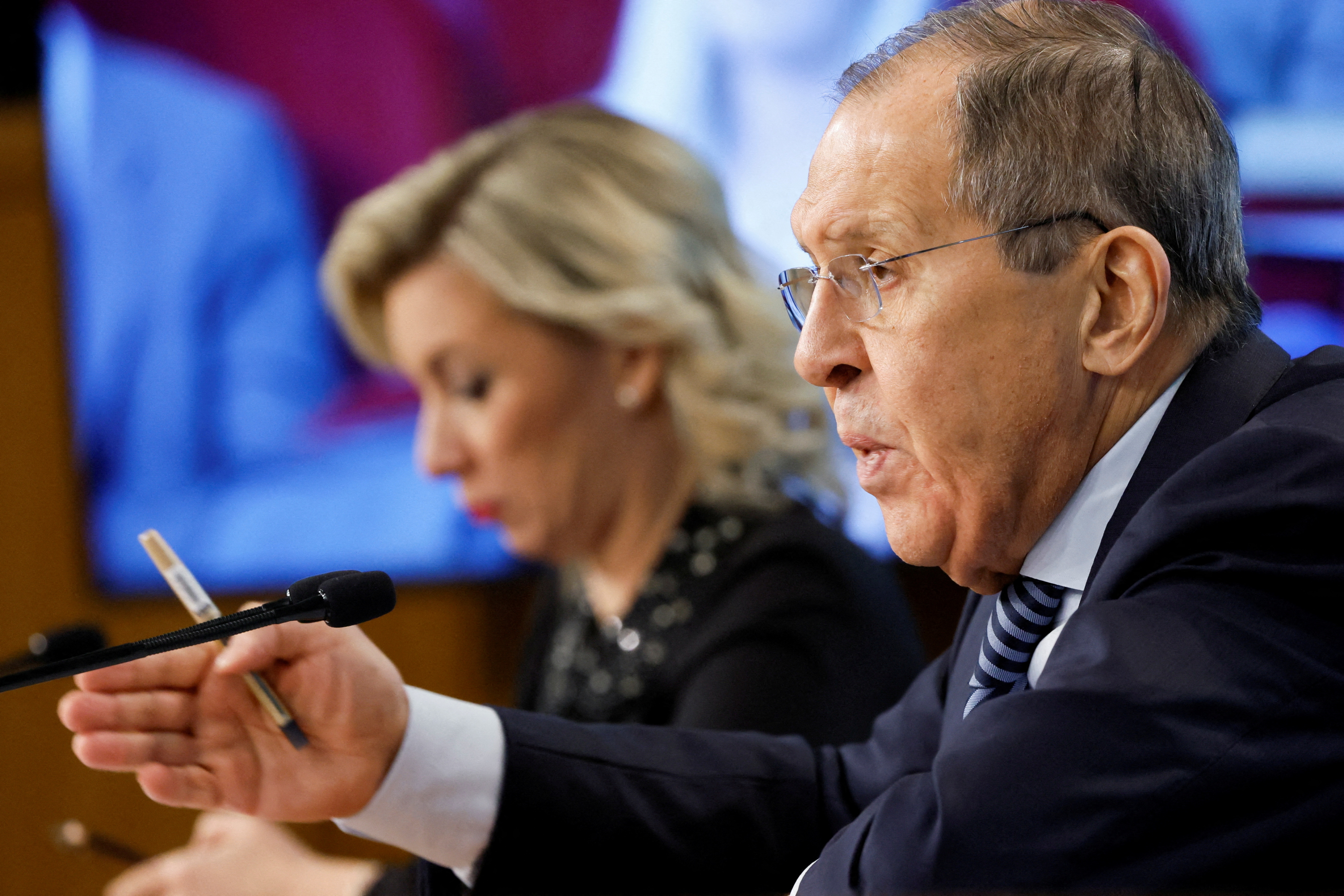 Maria Zaharova in Sergej Lavrov