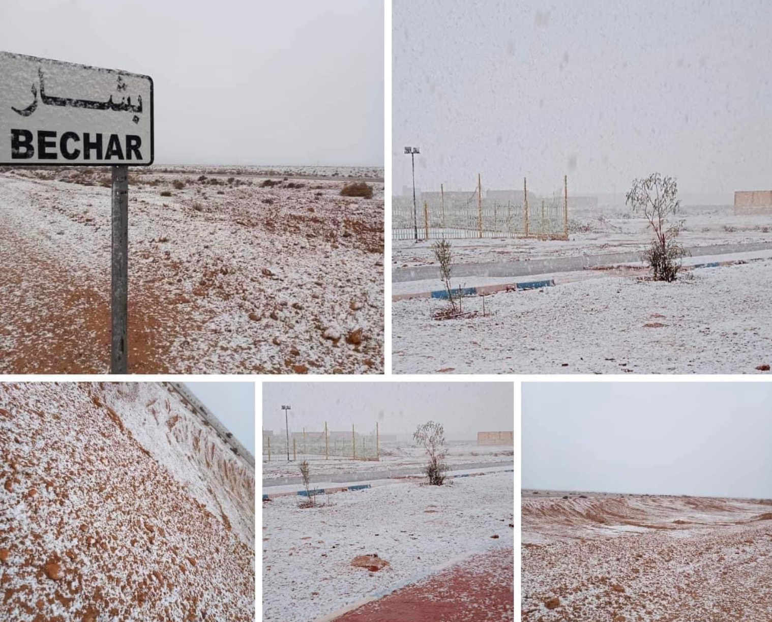 alžirija sneg puščava