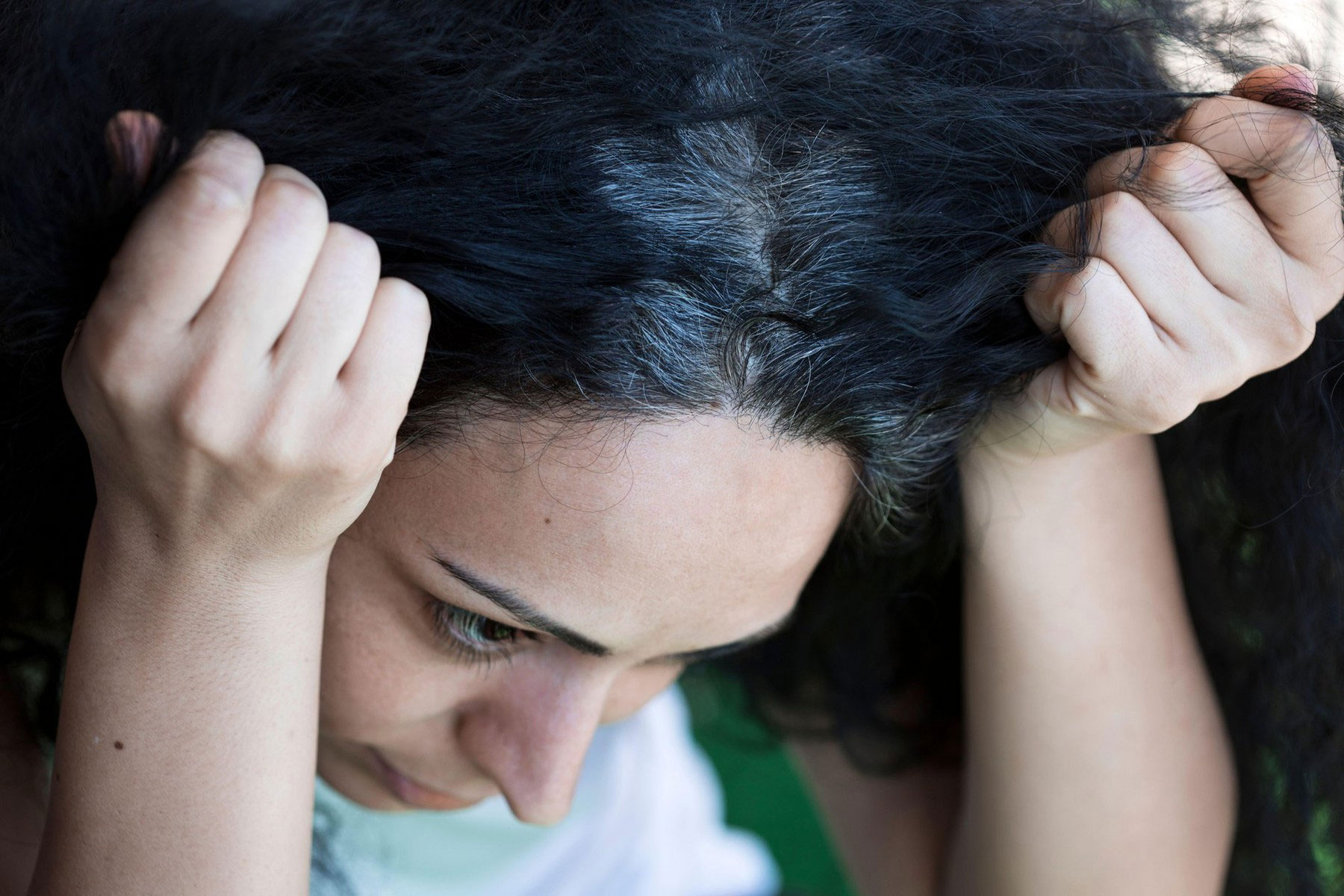 ženska, lasje, sivi lasje