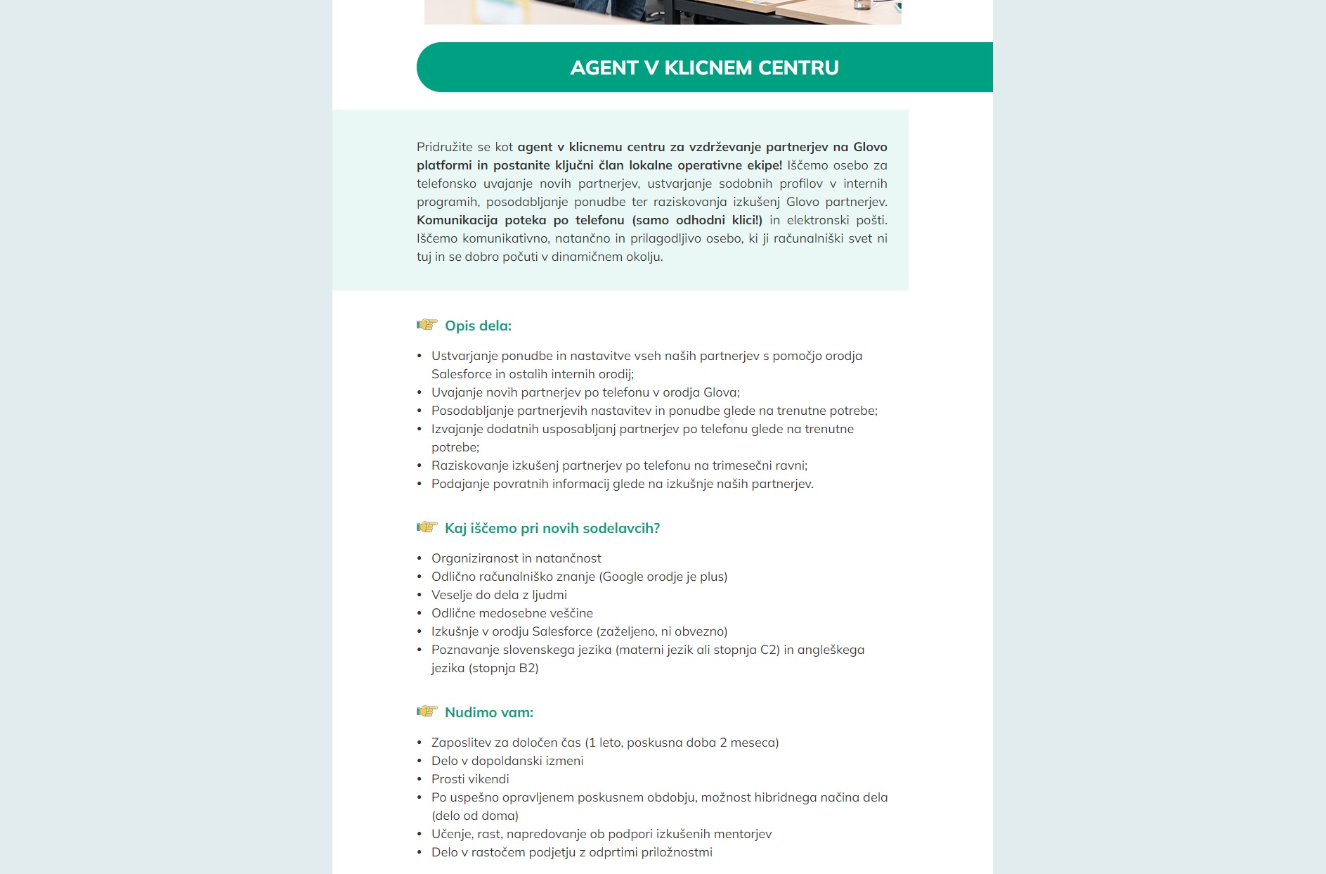 posnetek zaslona na portalu Moje delo