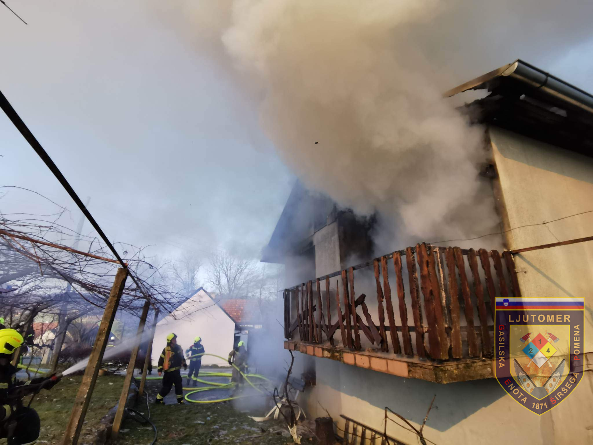 požar, Ljutomer, stanovanjska hiša