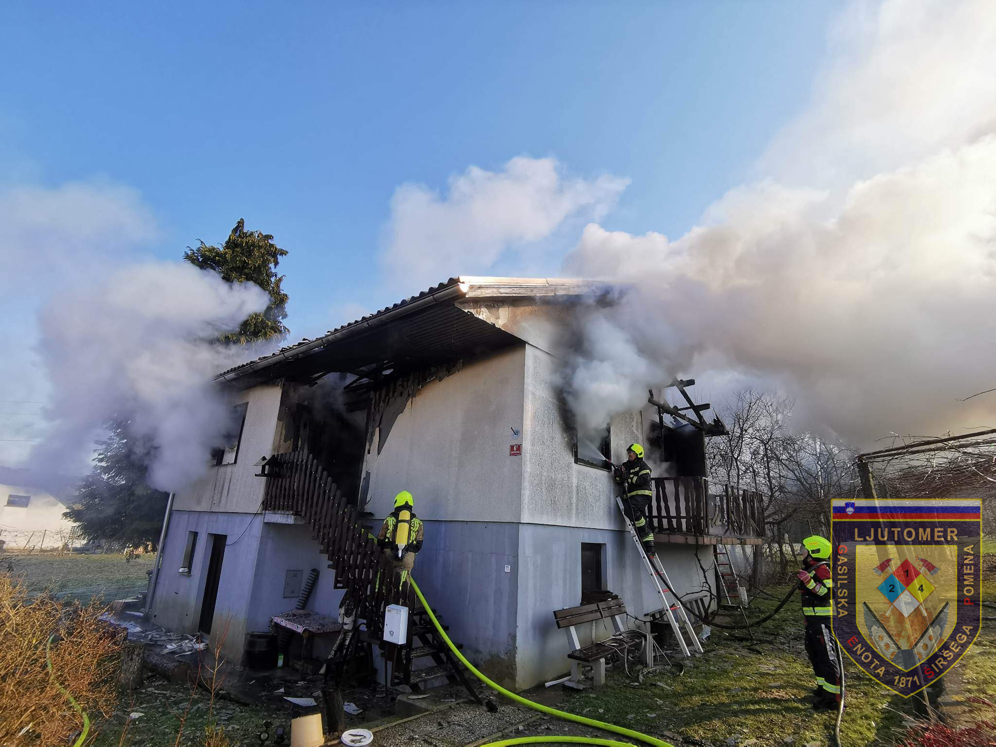 požar, Ljutomer, stanovanjska hiša