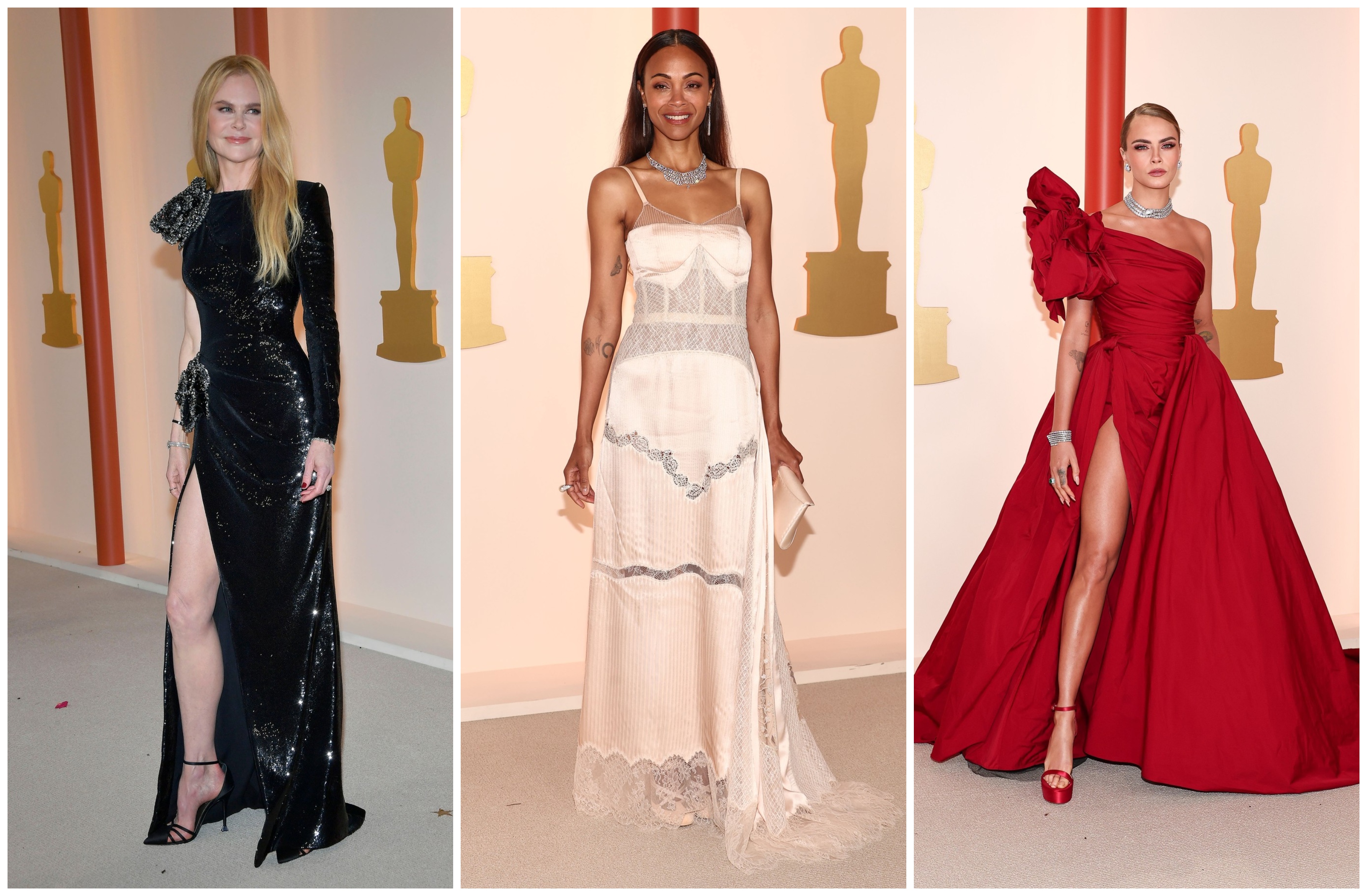 Nicole Kidman, Zoe Saldana, Cara Delevigne, oskarji 2023