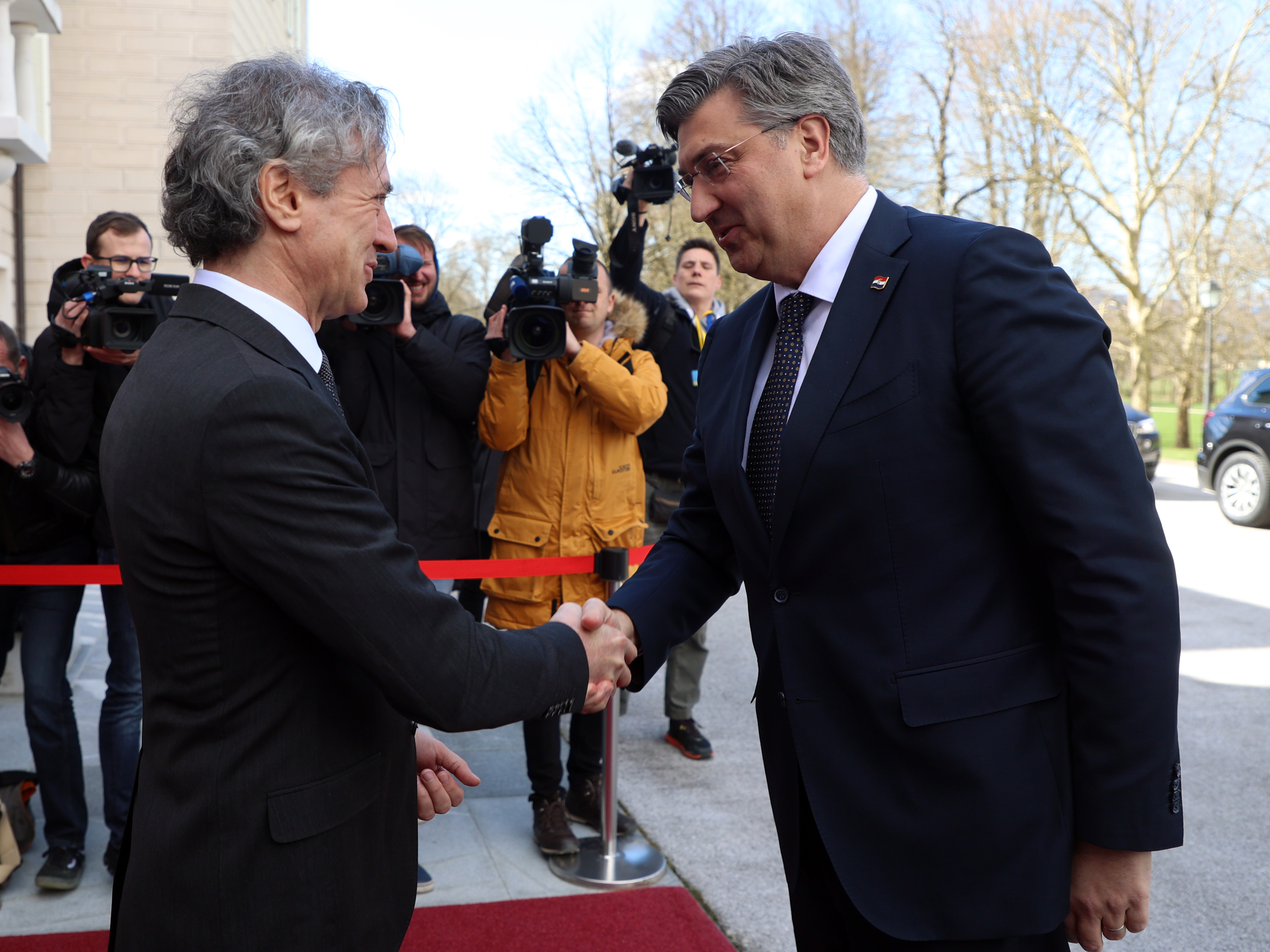 Andrej Plenković in Robert Golob