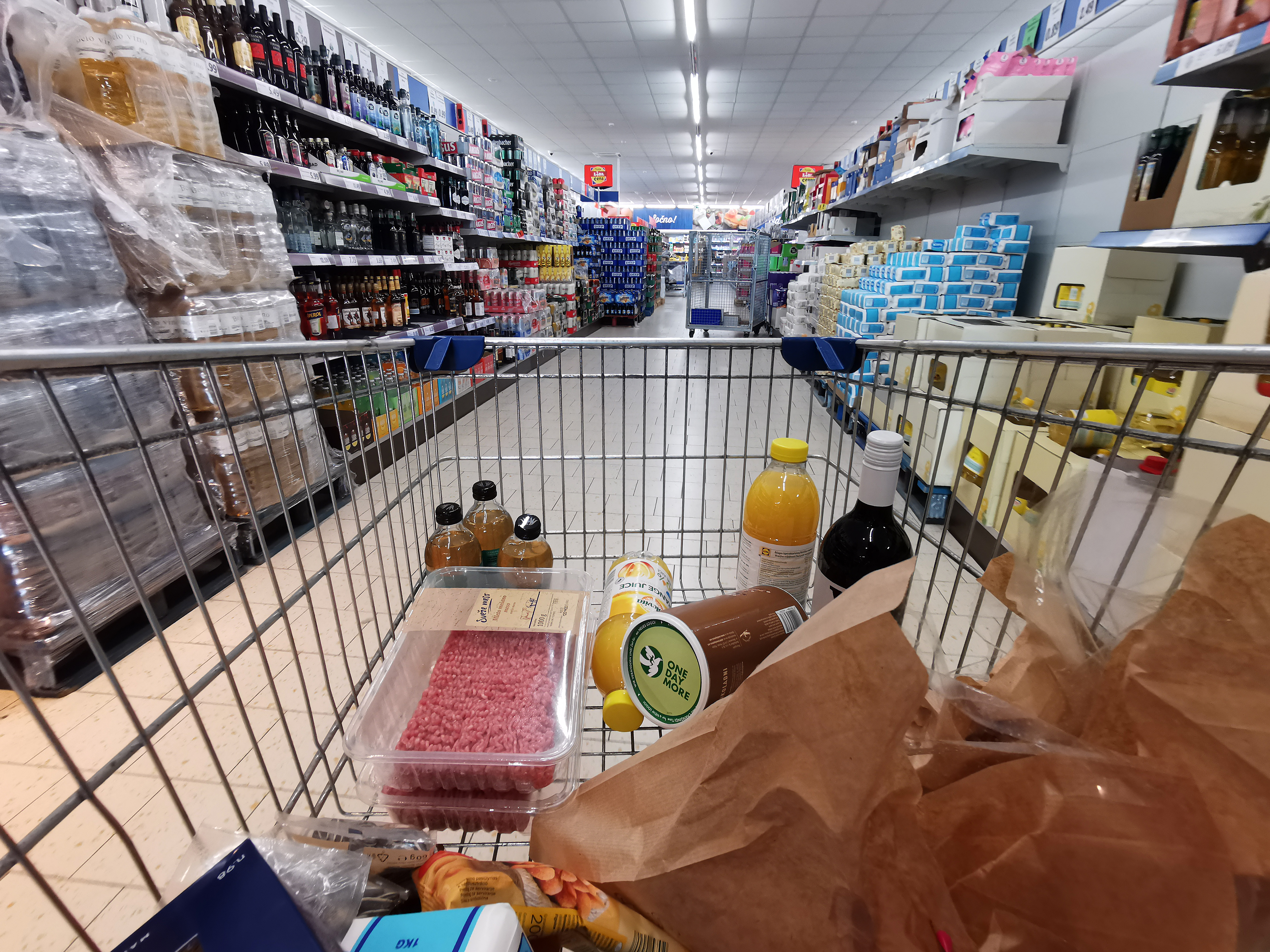 Košarica, trgovina, nakupovalni voziček