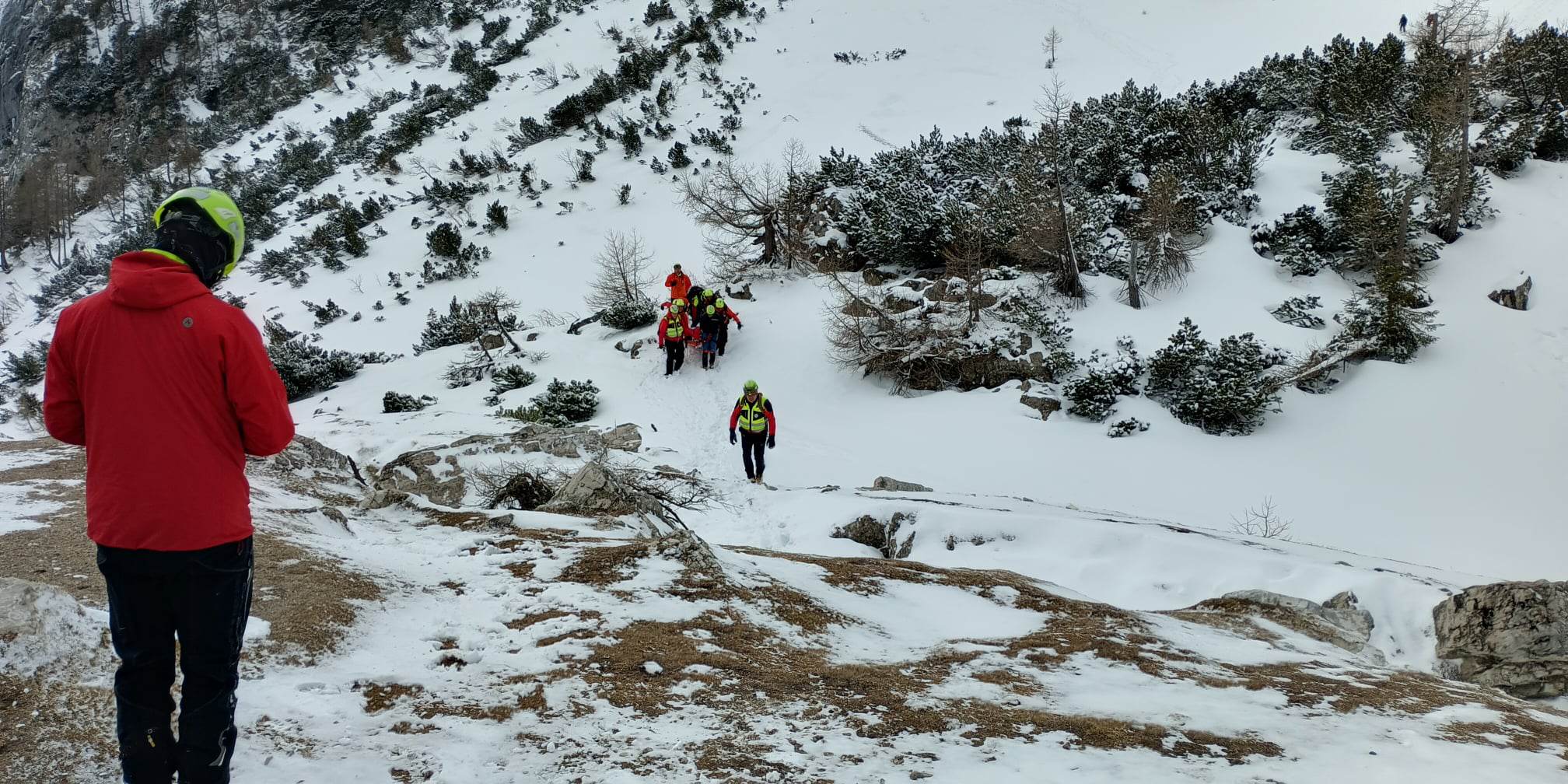 Reševanje, Mala Mojstrovka, plaz