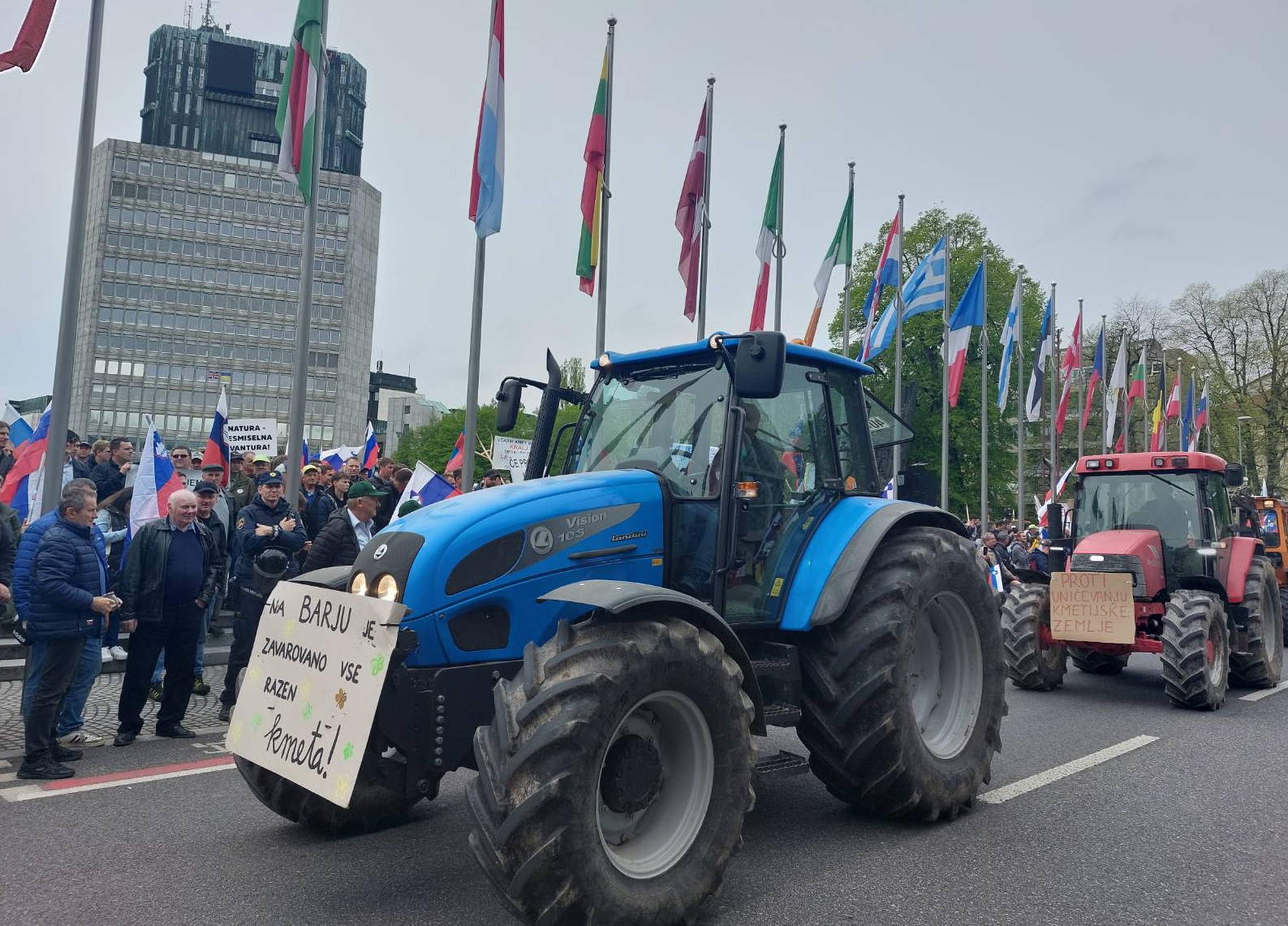 traktorji, kmetje, protest