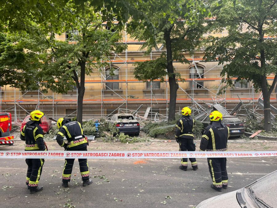 Porušena stavba v centru Zagreba