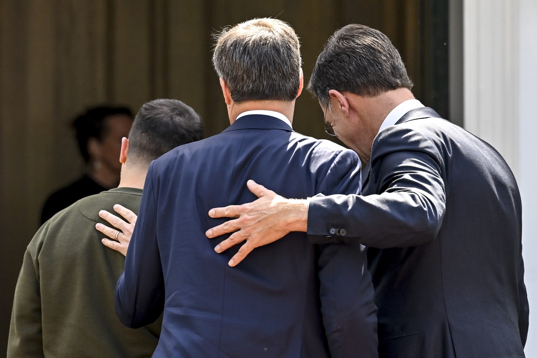 Rutte, Zelensky, De Croo, Haag