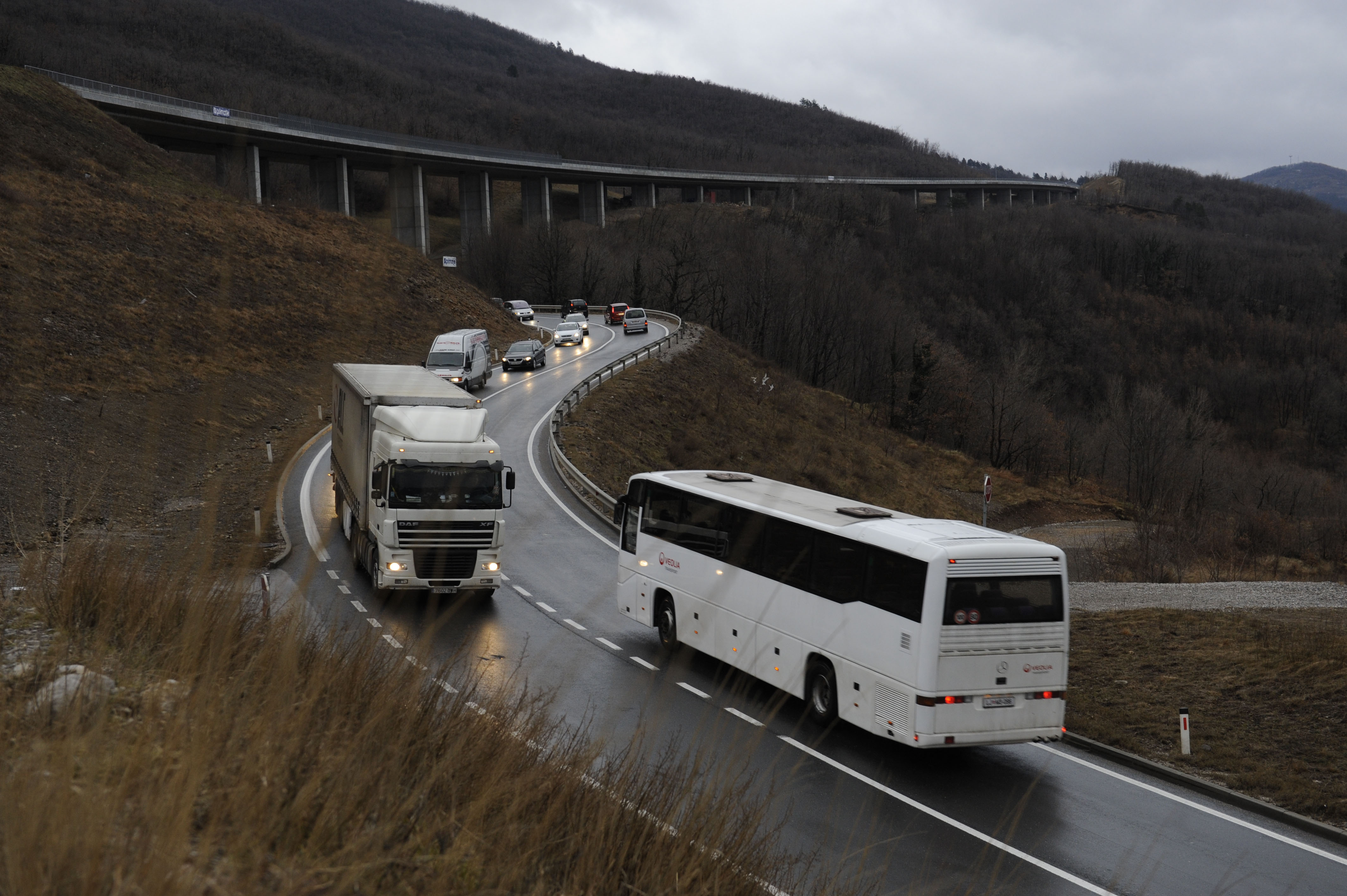 policija, nadzor, avtobus, tovornjak