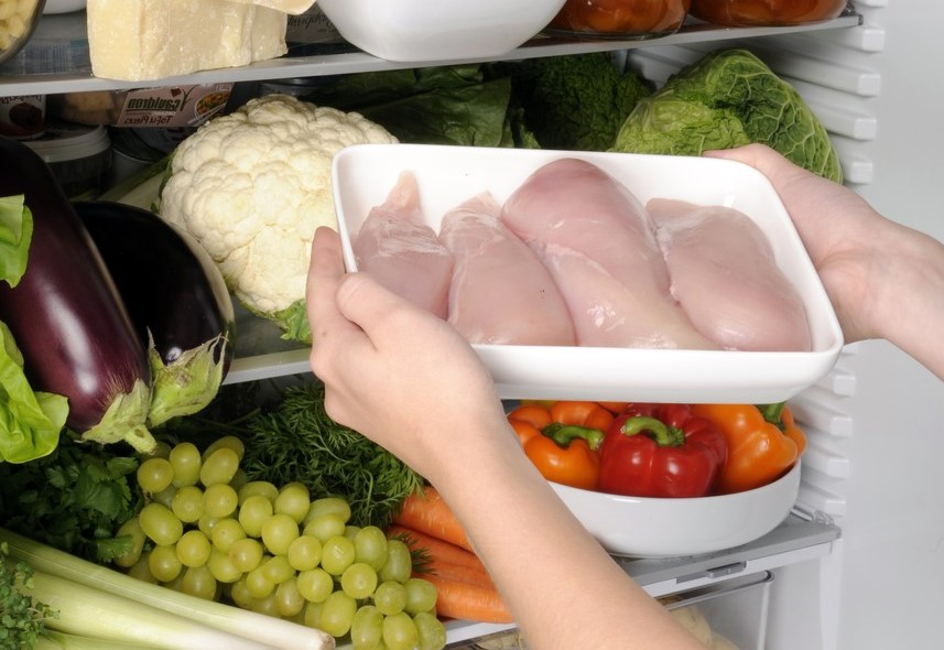 hladilnik, piščanec, meso