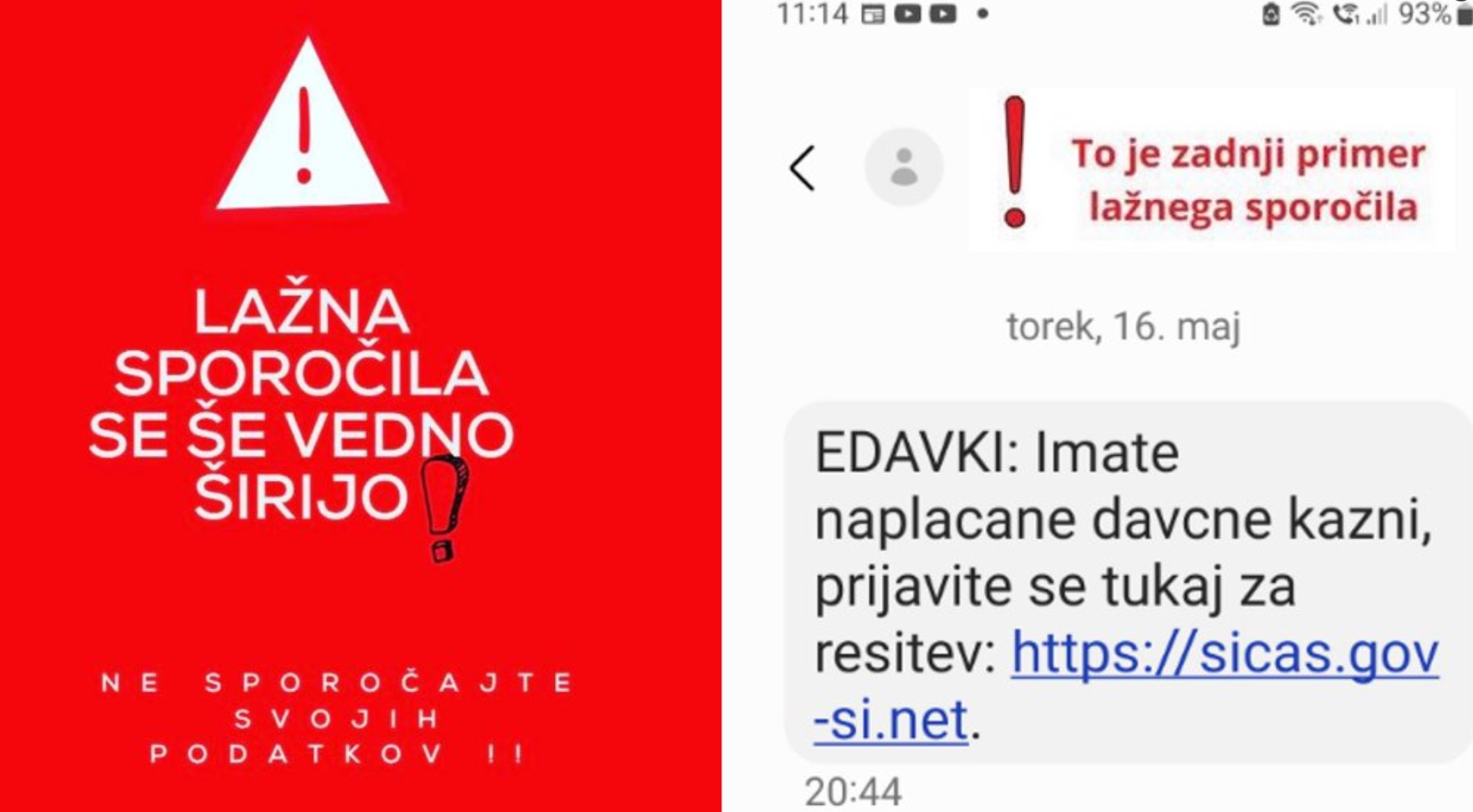 Furs lažna sporočila, prevara