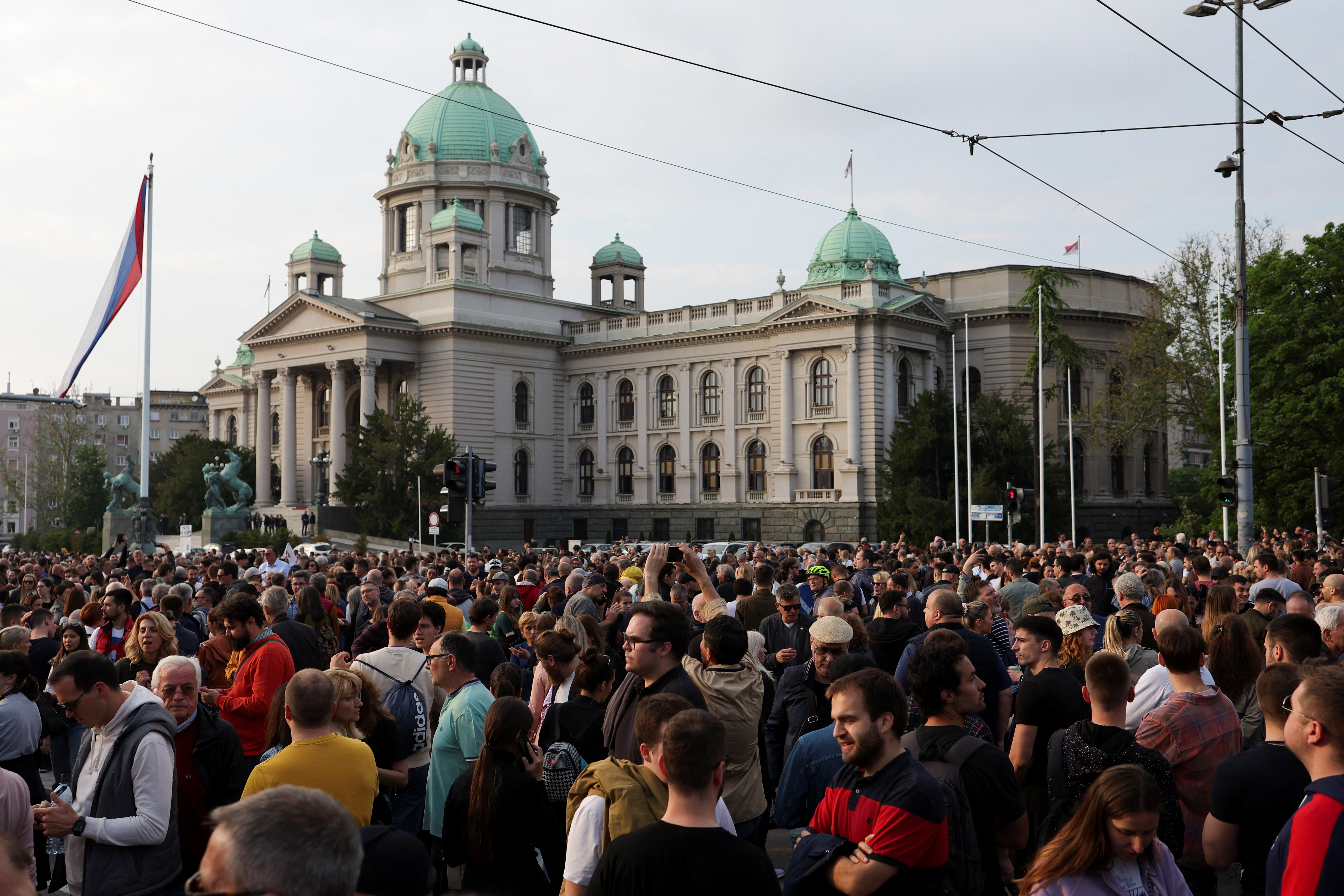 protesti, beograd, srbija proti nasilju