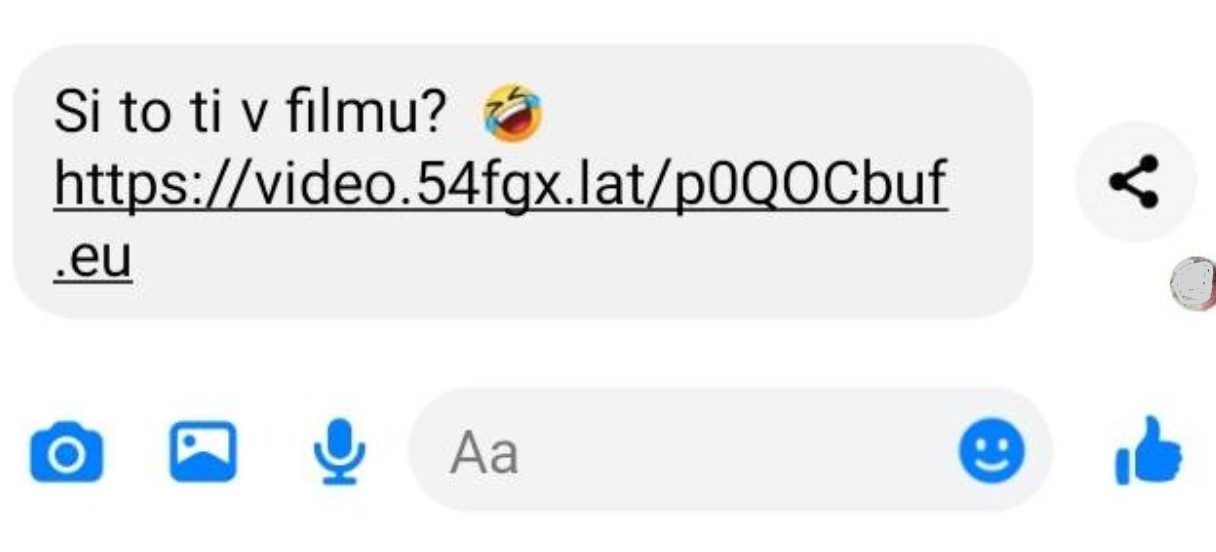phising Facebook messenger sporočilo