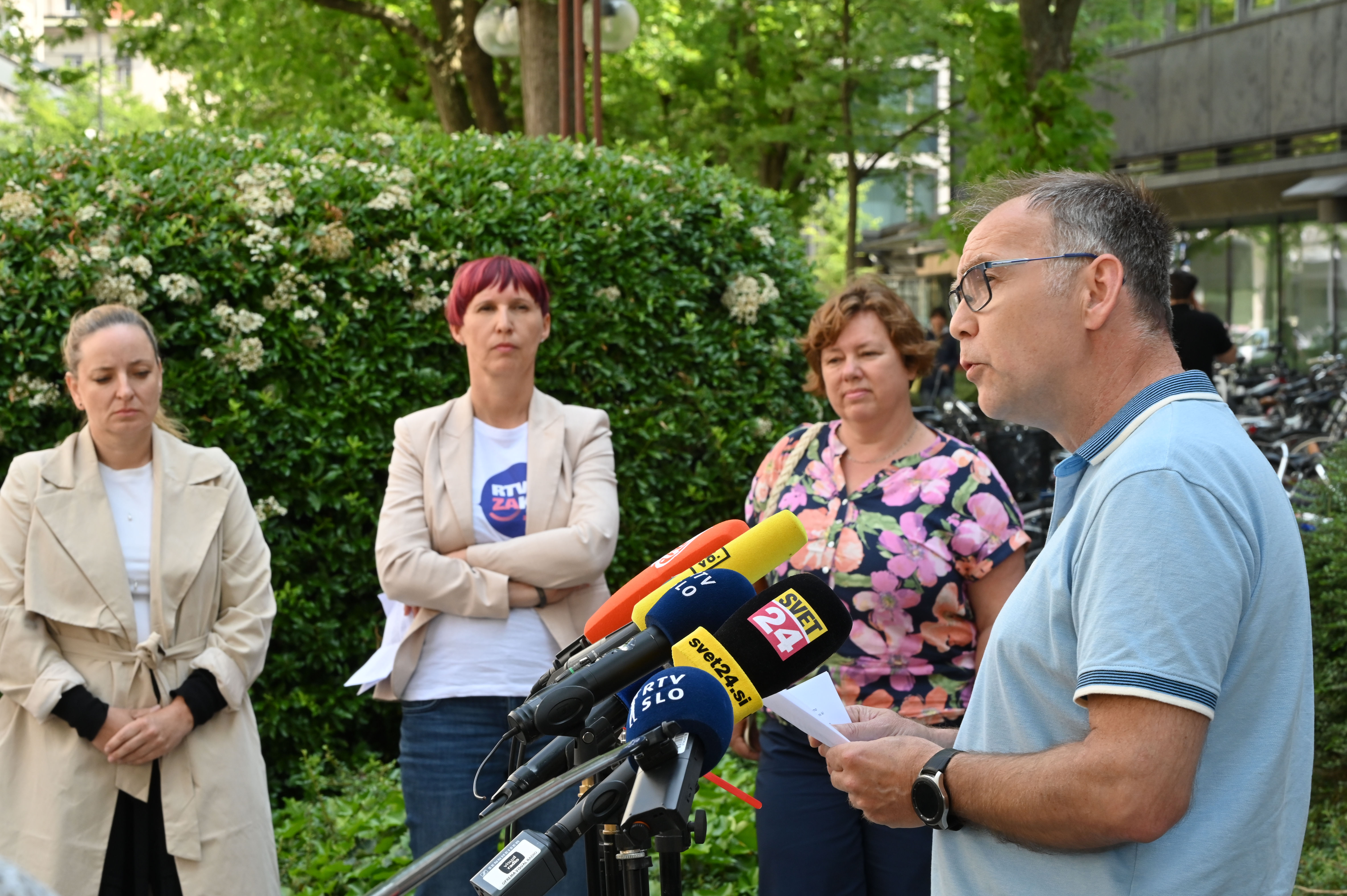 Novinarska konferenca Predstavniki zaposlenih in stavkajočih na RTV Slovenija
