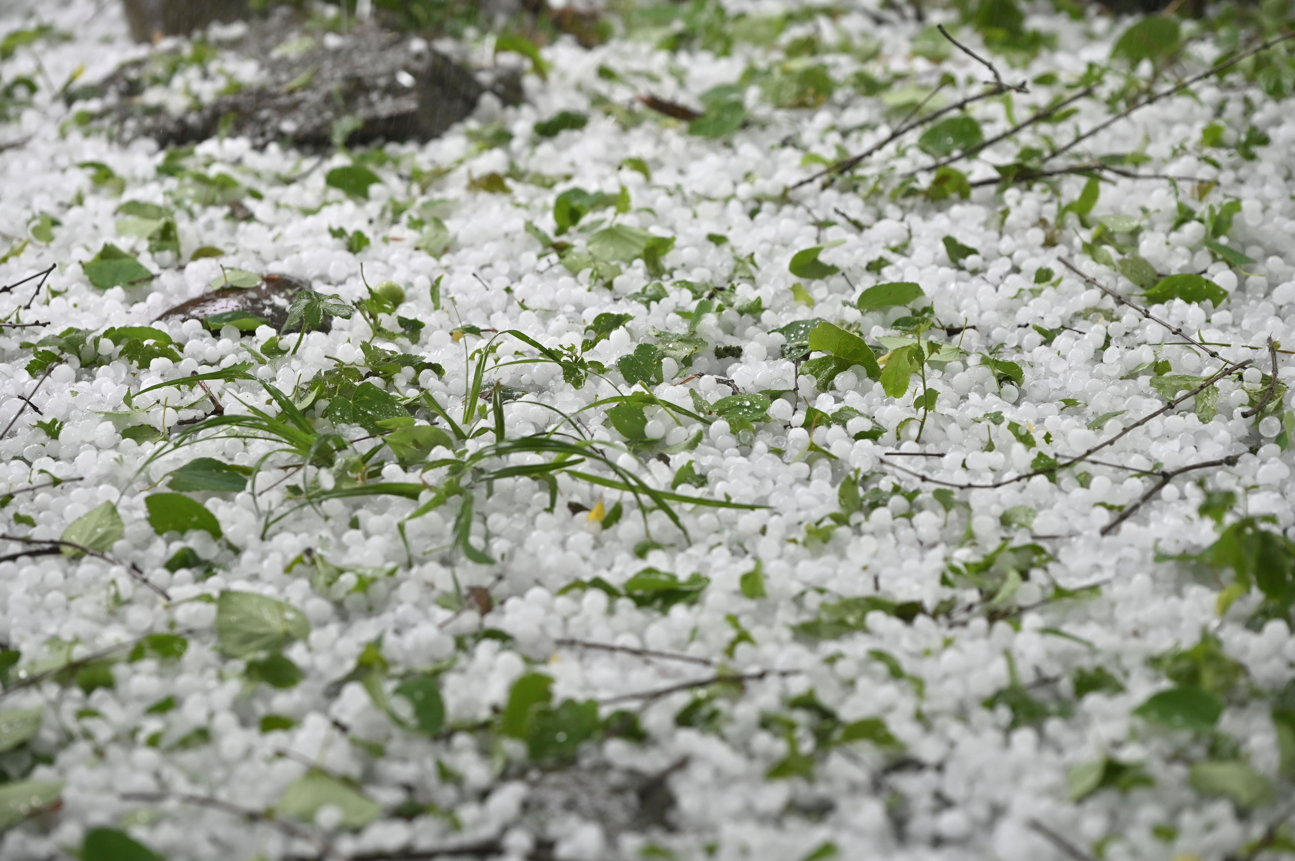 Toča v Medvodah (Foto: Žiga Živulović jr./Bobo)