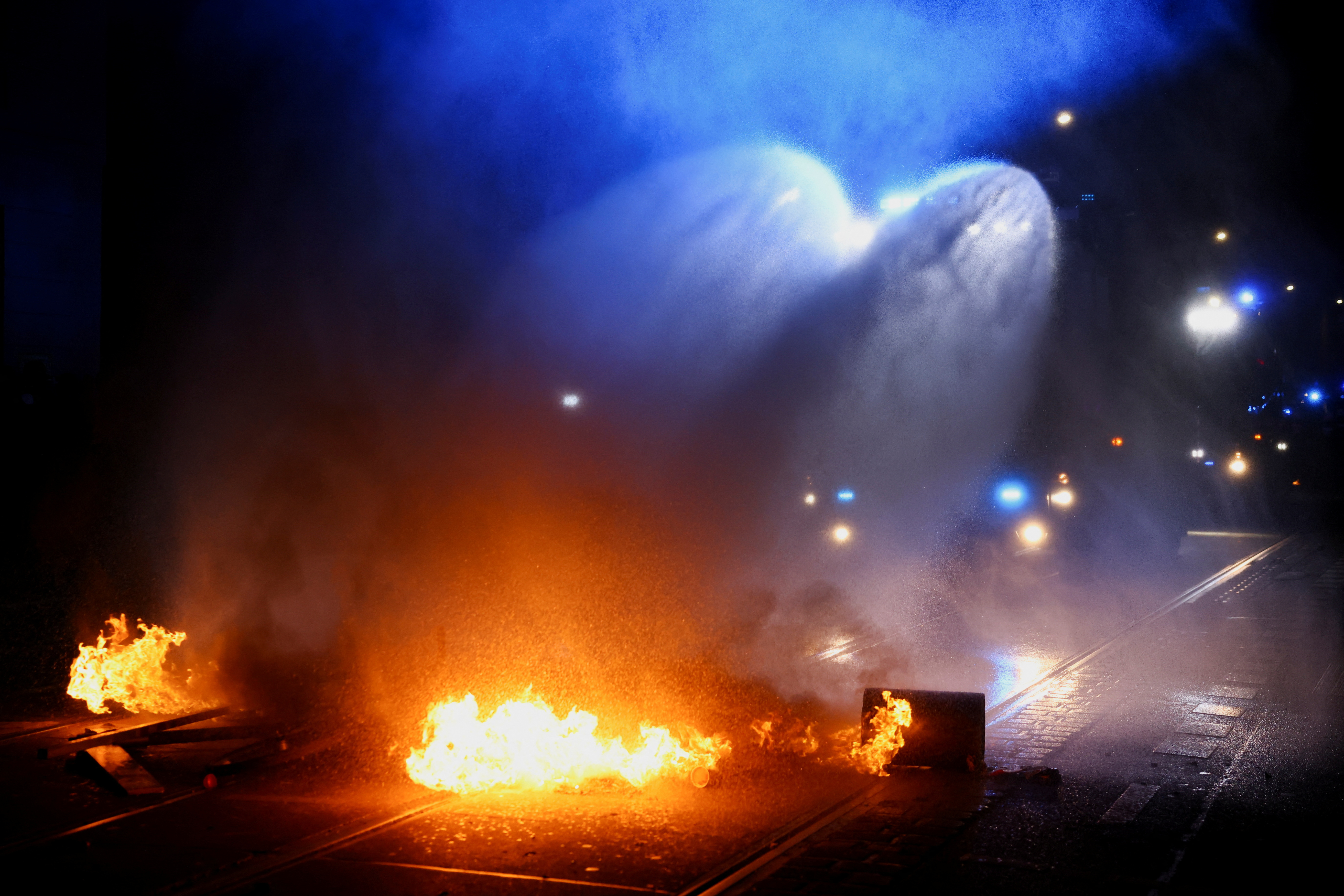Leipzig, protesti, policija