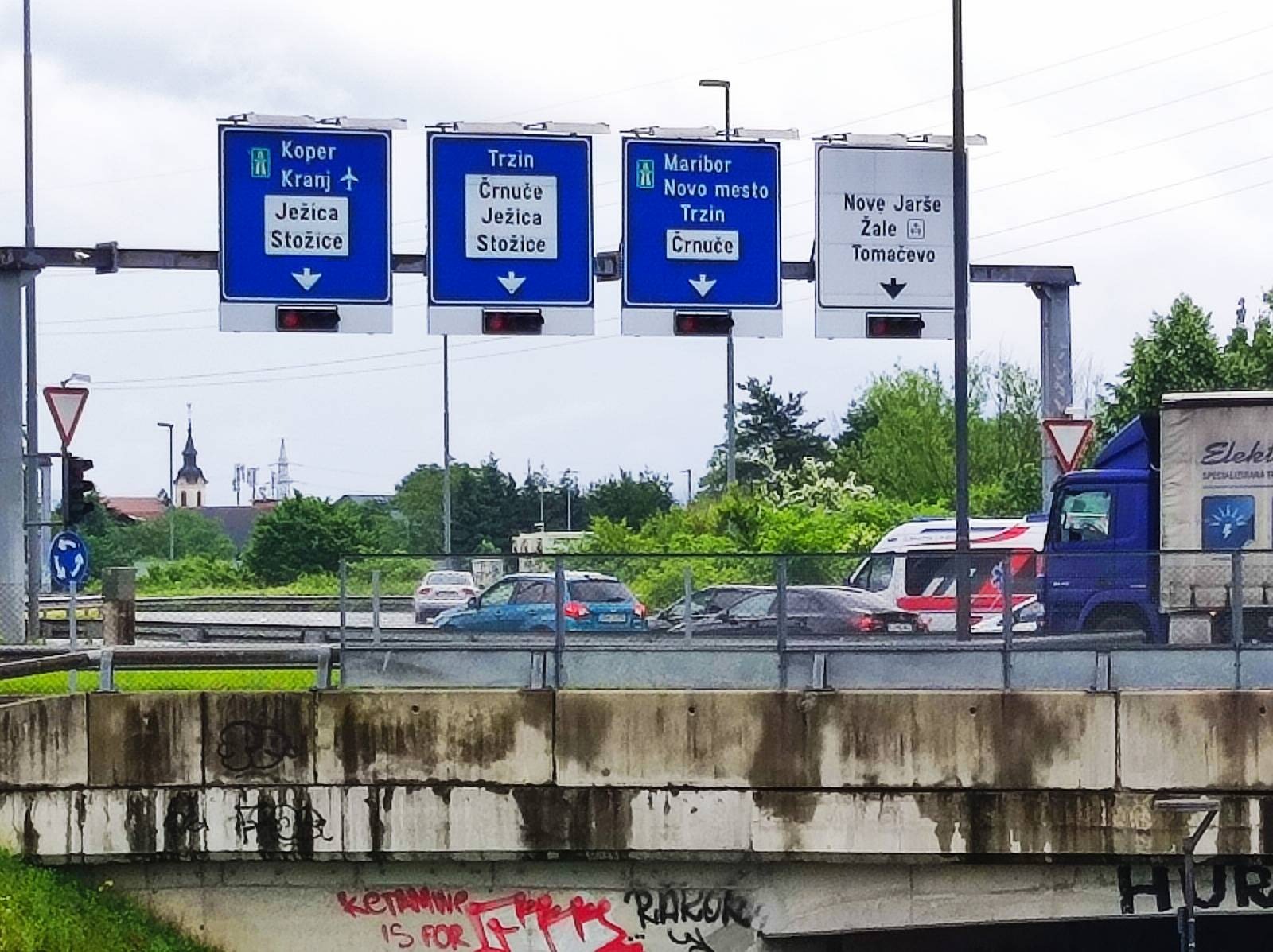 Krožišče Tomačevo, Ljubljana, gneča