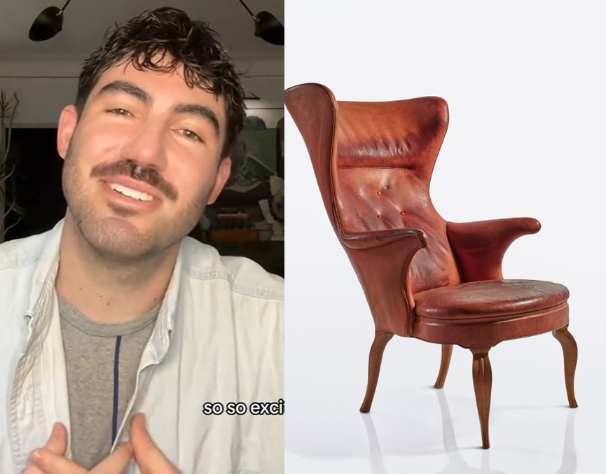 Justin Miller, stol dražba, Sotheby's