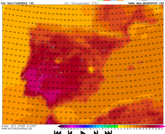 visoke temperature, španija