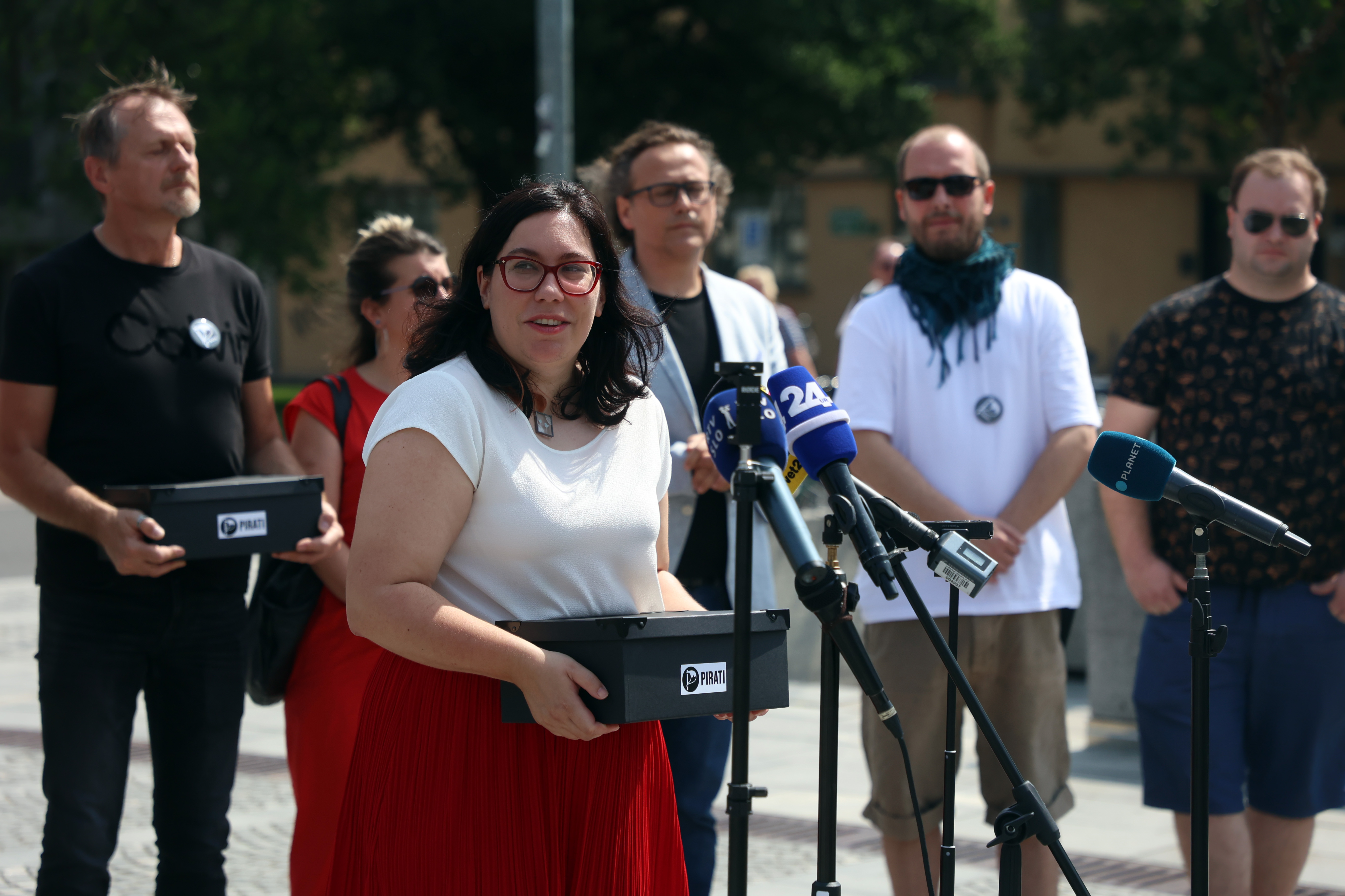 Novinarska konferenca Piratske stranke in Levice