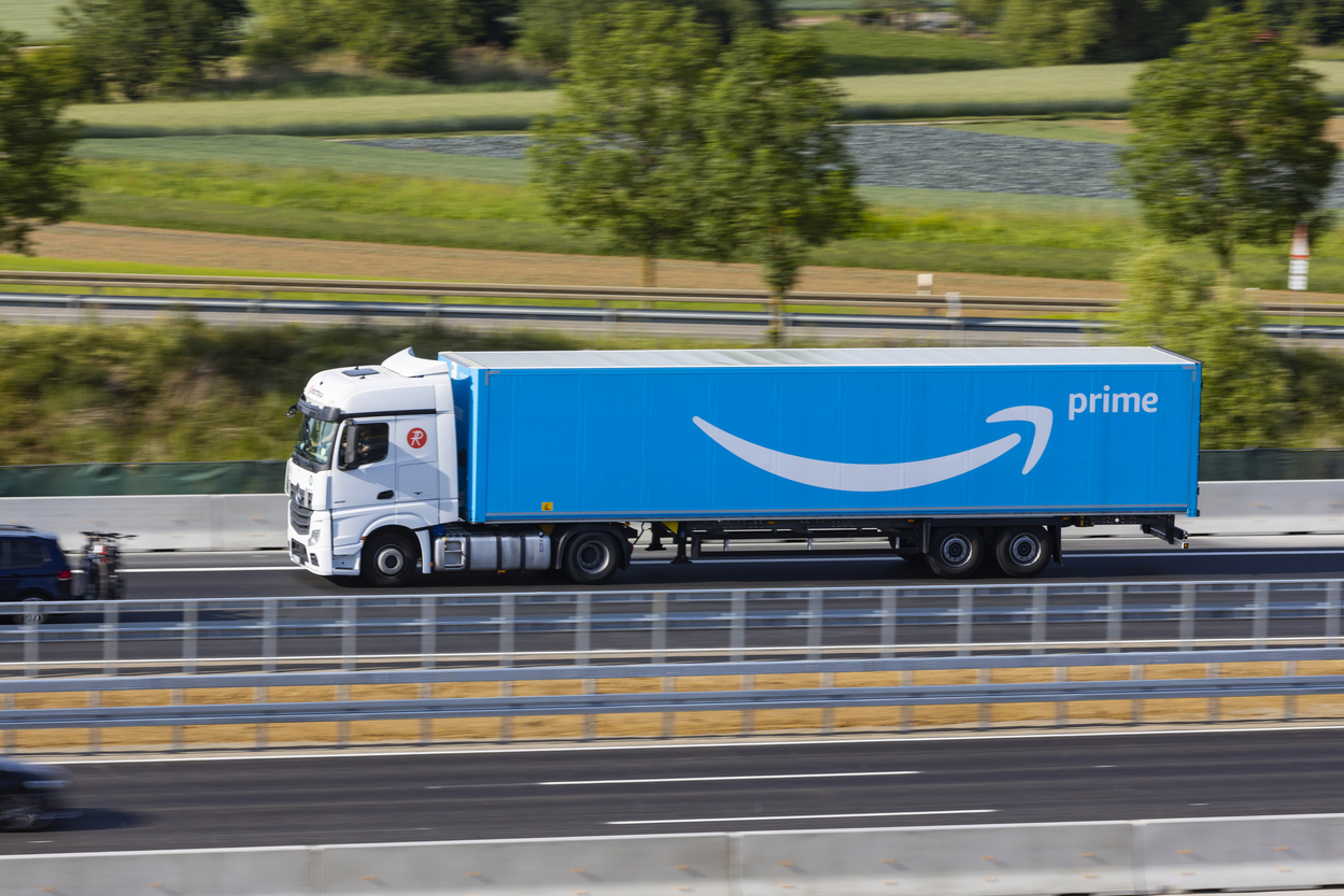amazon prime, dostava, tovornjak
