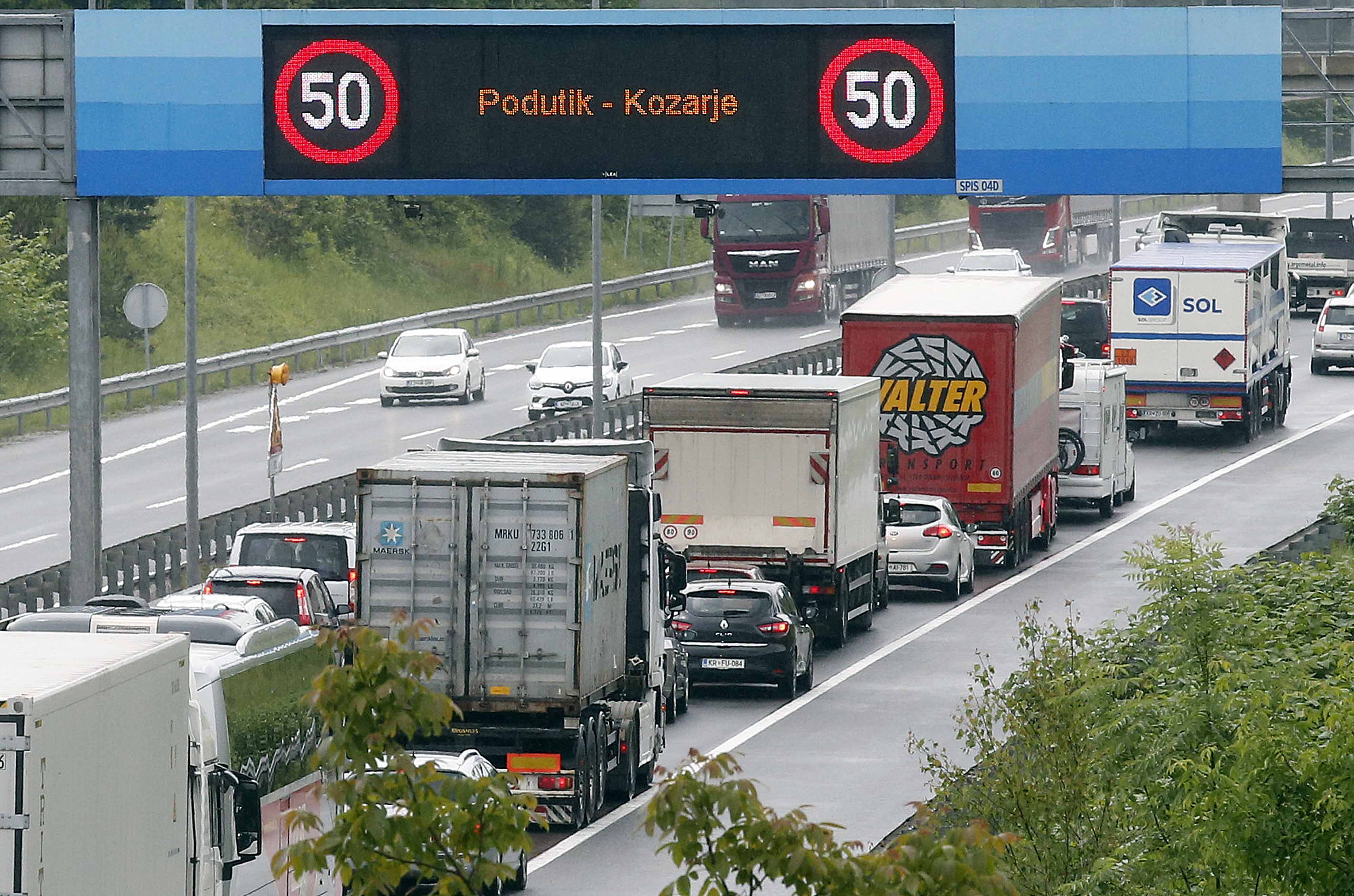 Zastoj, gneča, dars, promet