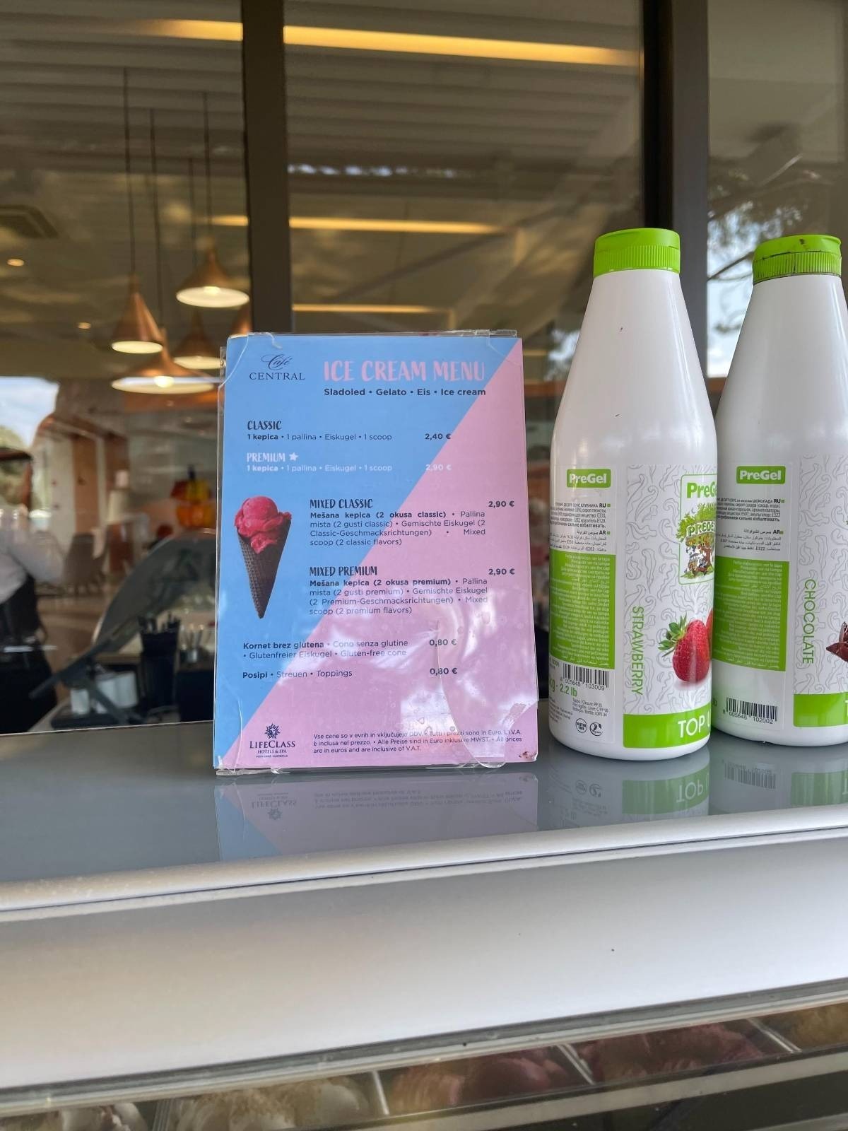 sladoled, Portorož, cena, cenik