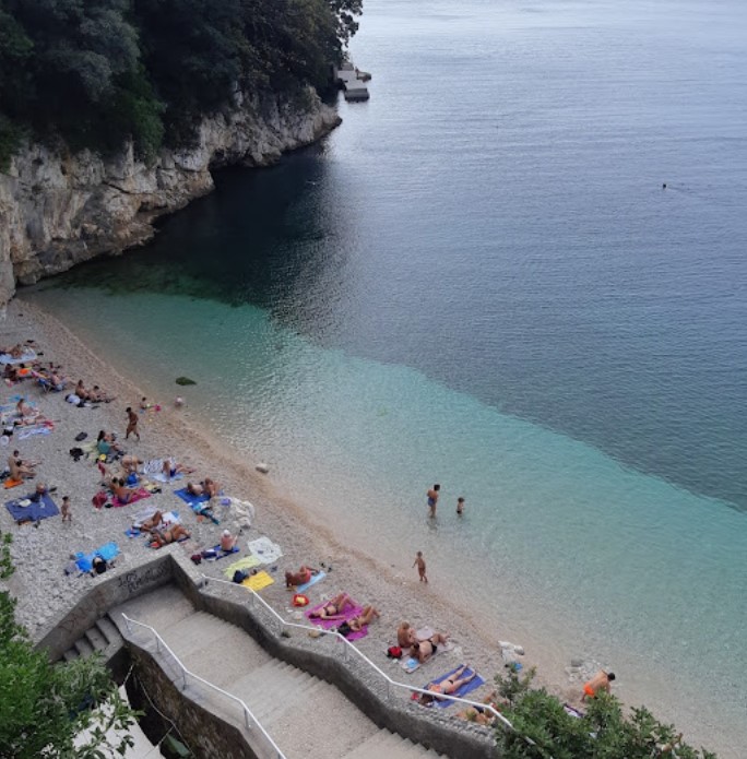 Plaža Sablićevo, Reka, Hrvaška, Kvarner